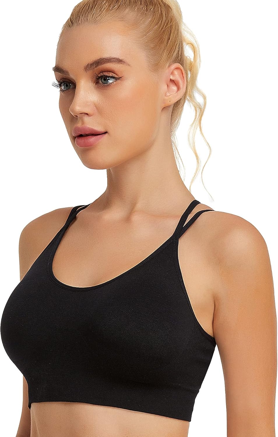 Women's High Impact Padded Racerback Sports Bra for Yoga Gym Workout and Fitness
