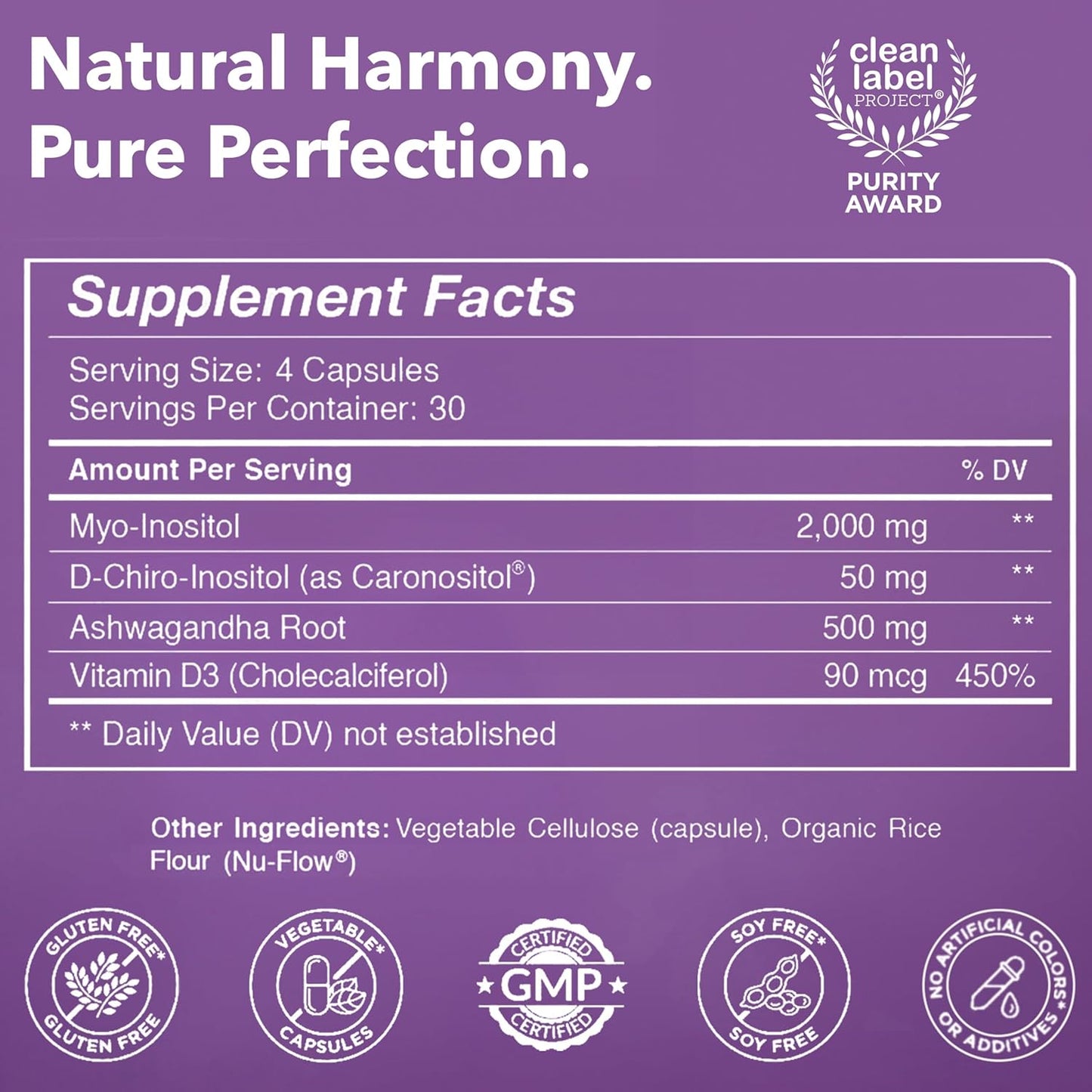 Women's Hormonal Balance Bundle: Myo-Inositol, D-Chiro Inositol, Vitex Chasteberry - Reproductive Health & Menstrual Support