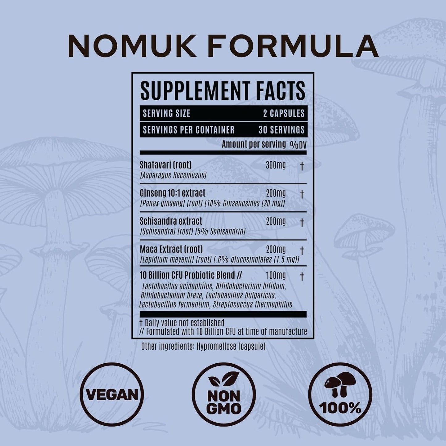 Women's Hormone Balance and Probiotic Supplement with Shatavari, Maca, Schisandra, Ginseng - 60 Capsules for Digestive and Immune Health