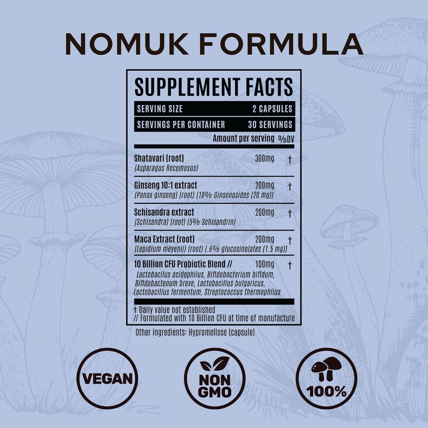 Women's Hormone Balance and Probiotic Supplement with Shatavari, Maca, Schisandra, Ginseng - 60 Capsules for Digestive and Immune Health