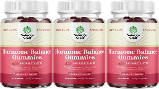Women's Hormone Balance Gummies with Vitamin B6 and Dong Quai - Menopause Relief and PMS Support Supplement for Women - Natural Cycle Support for All Ages
