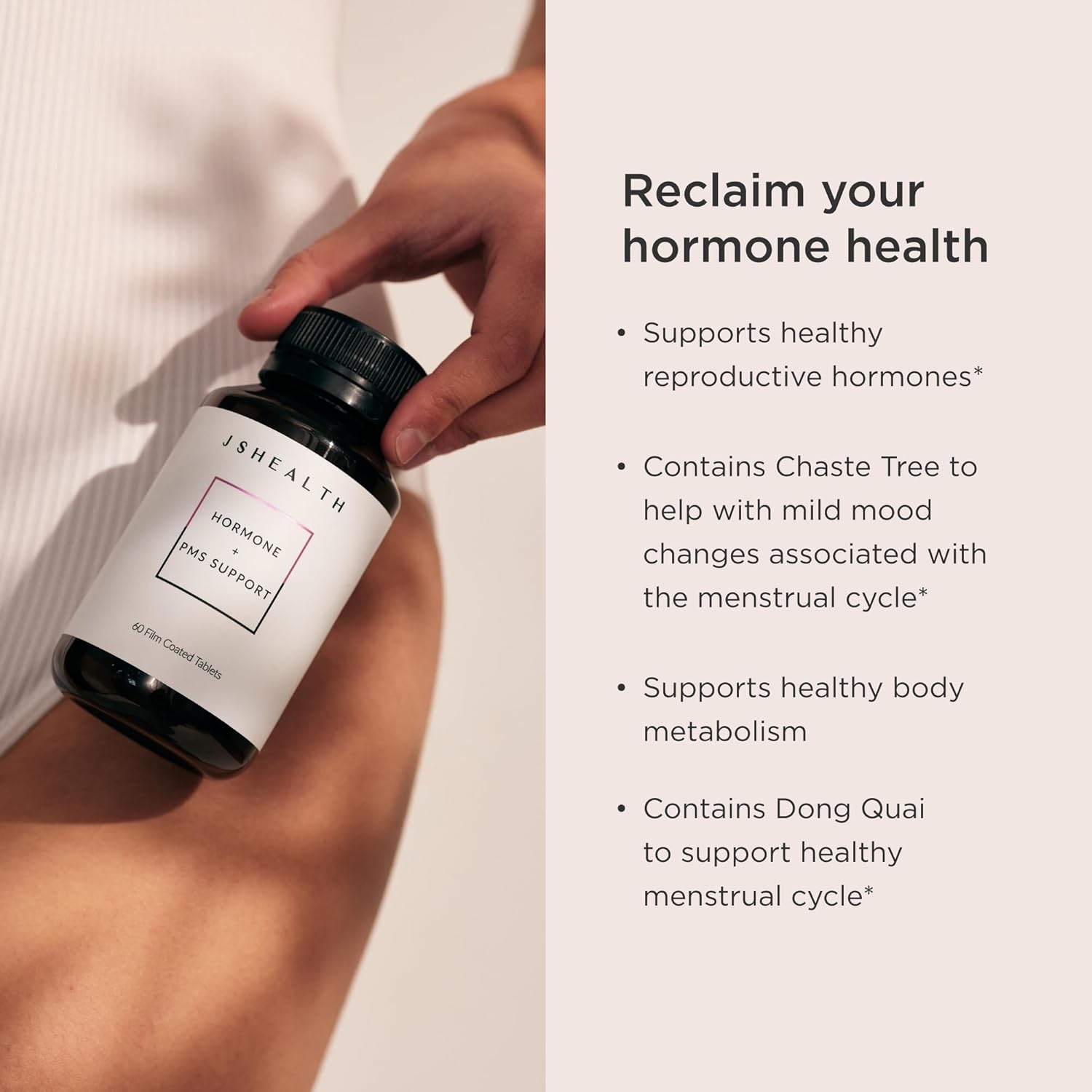 Women's Hormone Balance & PMS Support Supplement with Vitamins B3, B6, Magnesium - 60 Capsules