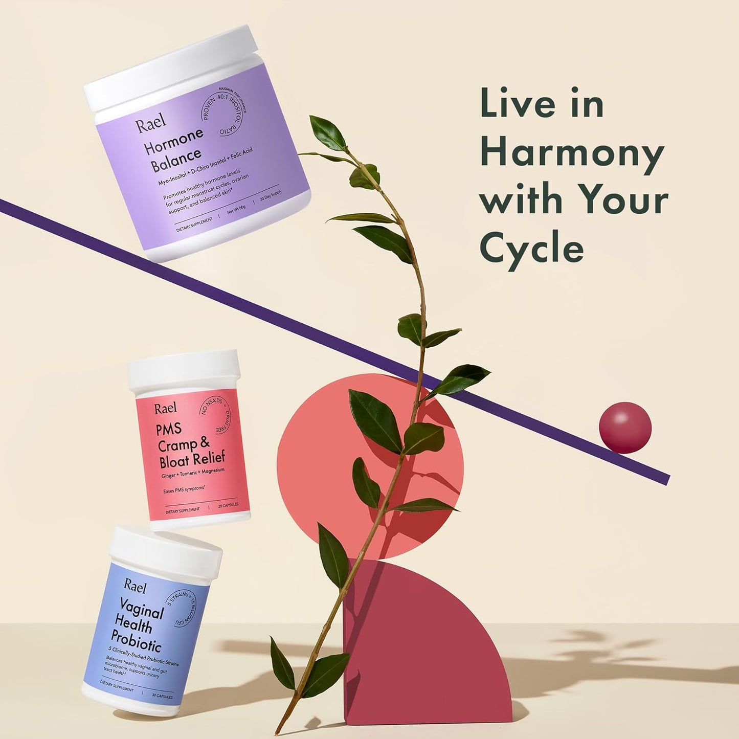 Women's Hormone Balance & Probiotic Bundle - Myo-Inositol, D-Chiro Inositol, 15 Billion CFU Probiotics, PMS Support (30 Day Supply)