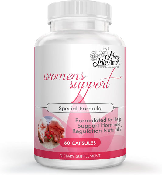Women's Hormone Balance Support Supplement - Natural Estrogen Regulator with Antioxidants - Menopause Relief - Made in USA - 60 Capsules