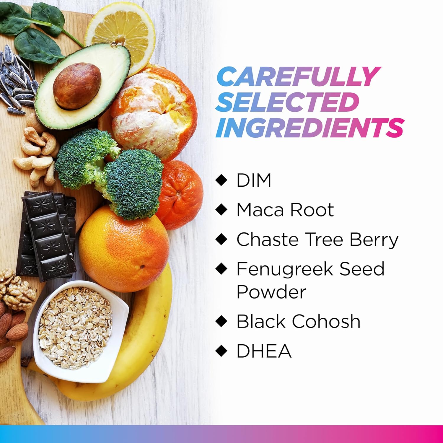 Women's Hormone Support Capsules - Mood Balance, PMS Relief, Menopause Aid - Estrogen Supplement with Fenugreek, Black Cohosh, Chasteberry, DIM - 120 Count