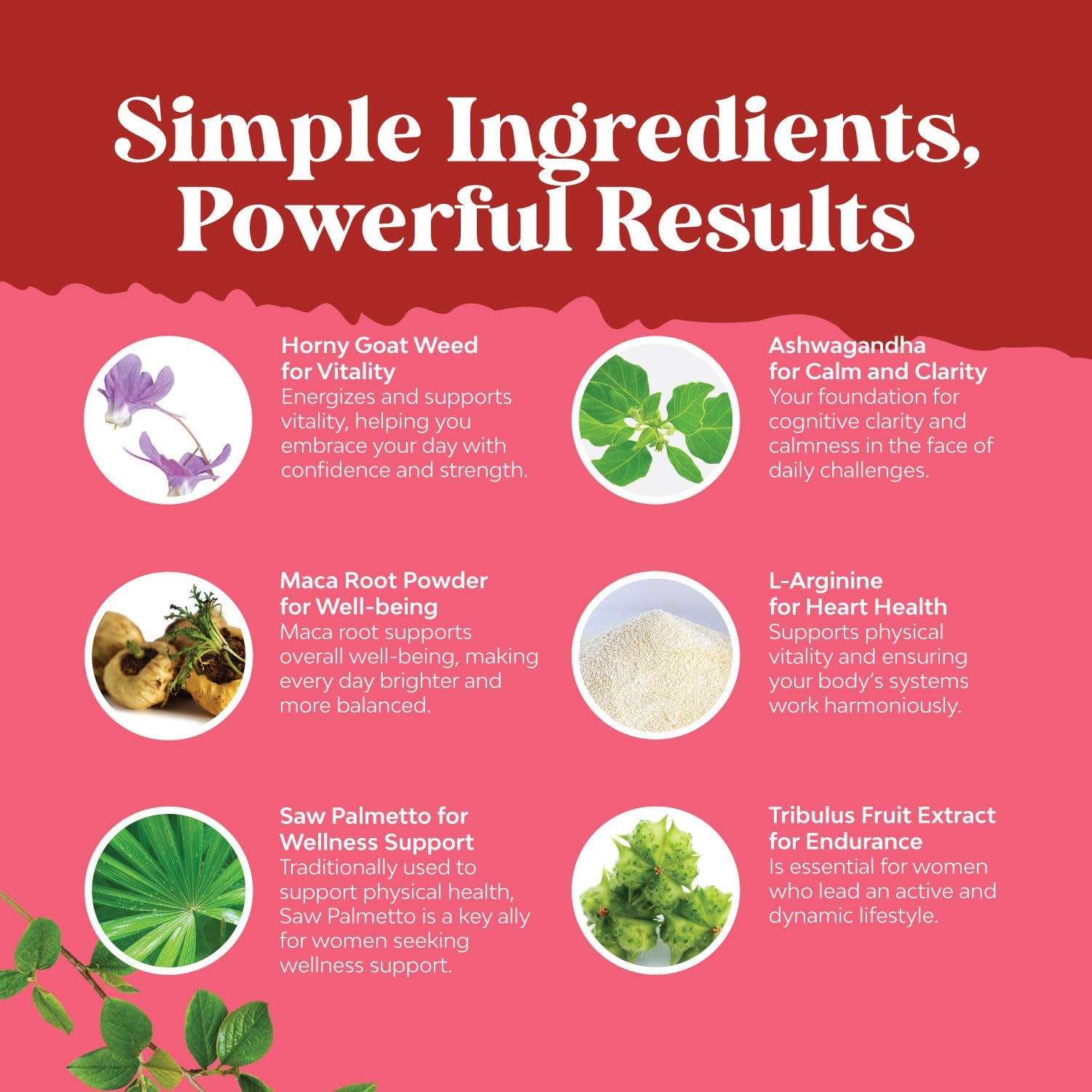 Women's Horny Goat Weed Complex with Ashwagandha, Panax Ginseng, and Maca Root Capsules - Boost Drive, Energy, Mood, and Address Dryness