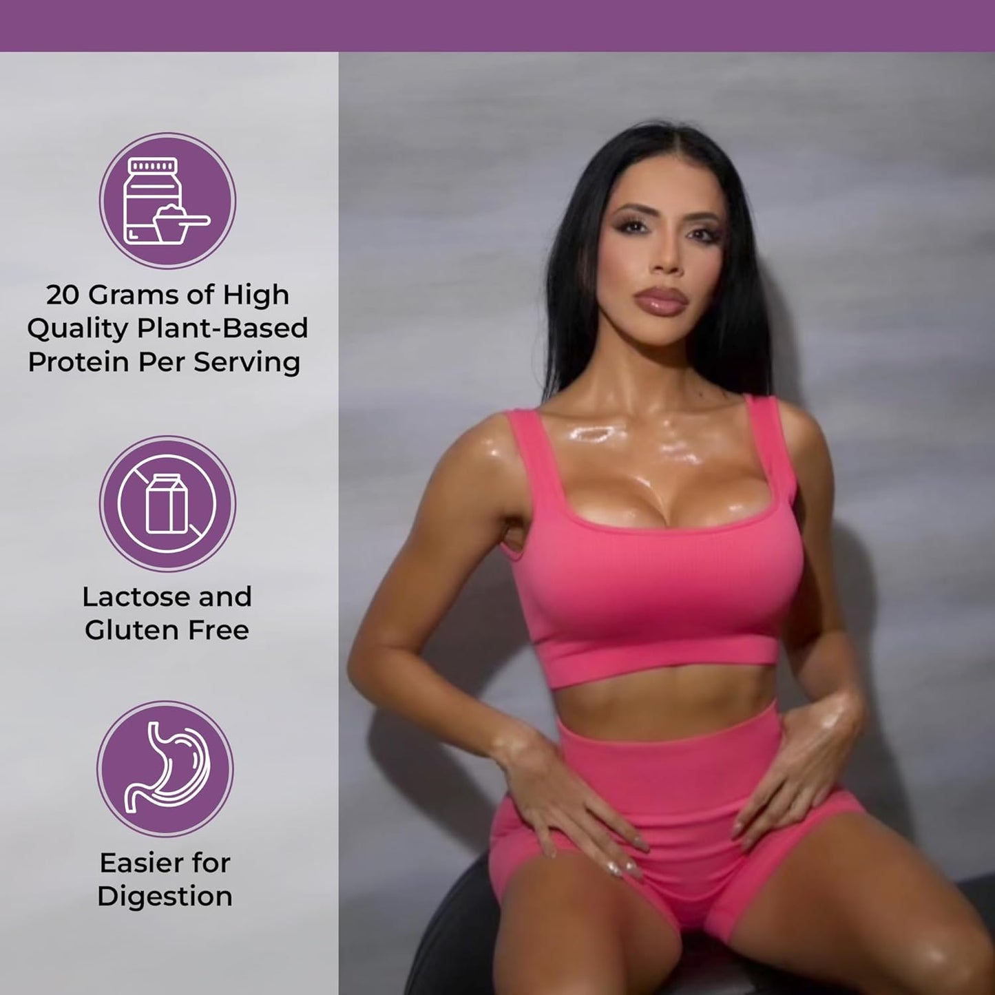 Women's Jazzy Vegan Chocolate Protein Powder - 907 gm Plant Based Blend, Lactose & Gluten Free, Energy Boost - 28 Servings