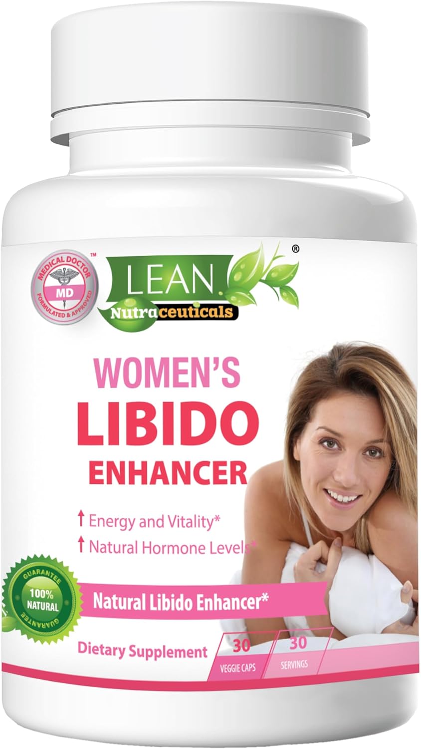 Women's Libido Booster with Maca Root, Fenugreek, Tongkat Ali, Horny Goat Weed - Hormone Balance & Menopause Support - 30 Capsules