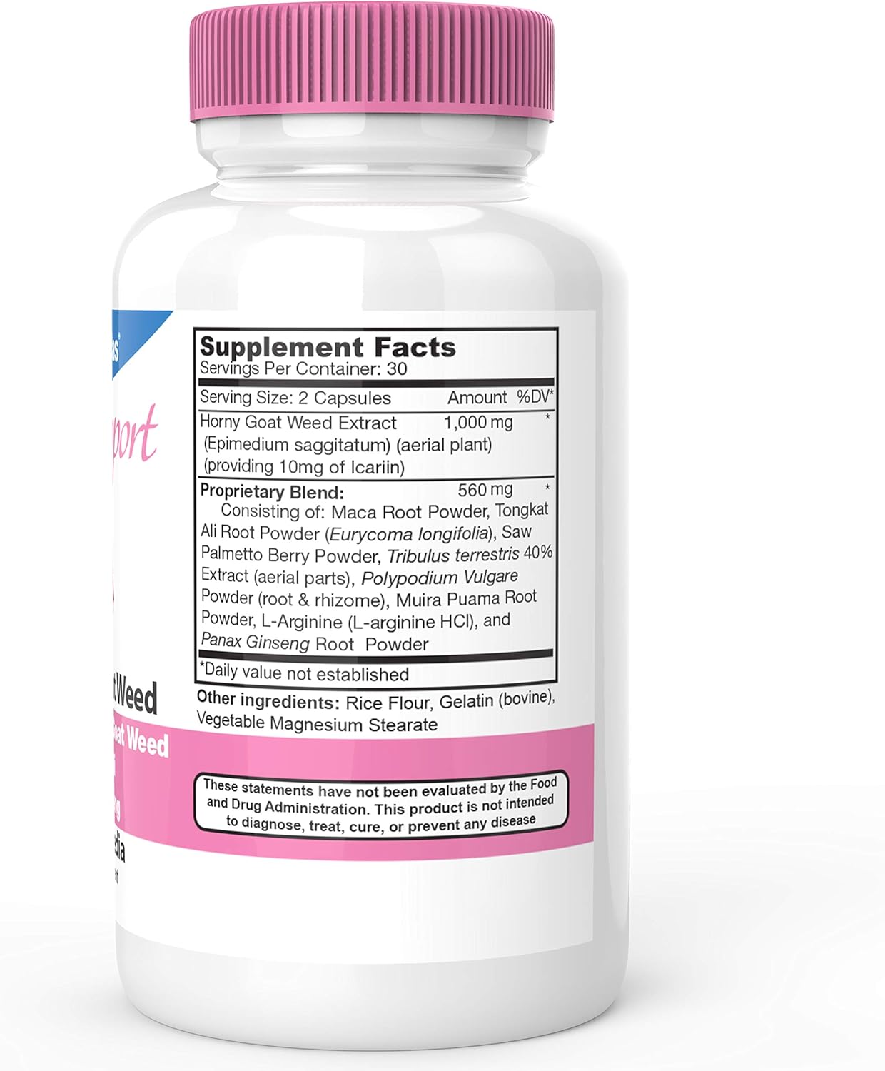 Women's Libido Support Supplement with Horny Goat Weed, Maca, Epimedium, and Icariin - 60 Capsules by DrFormulas