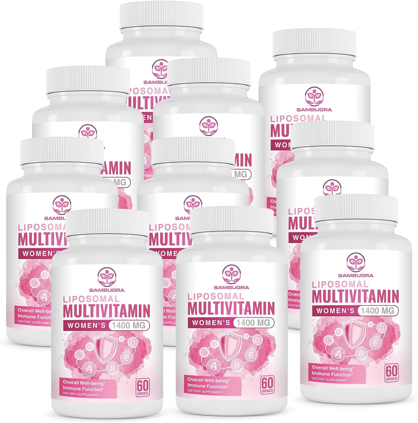 Womens Liposomal Multivitamin 1400MG with Iron & Vitamins A, C, D, E, B Complex - Immune Health & Skin Support, 600 Vegan Capsules