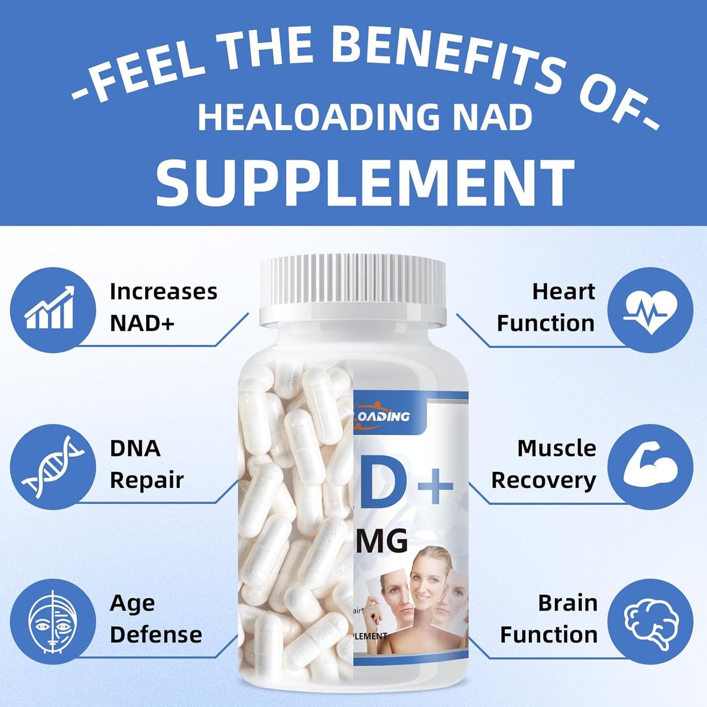 Women's Liposomal NAD+ Supplement with Resveratrol 550MG - Cellular Repair, Energy, and Aging Support