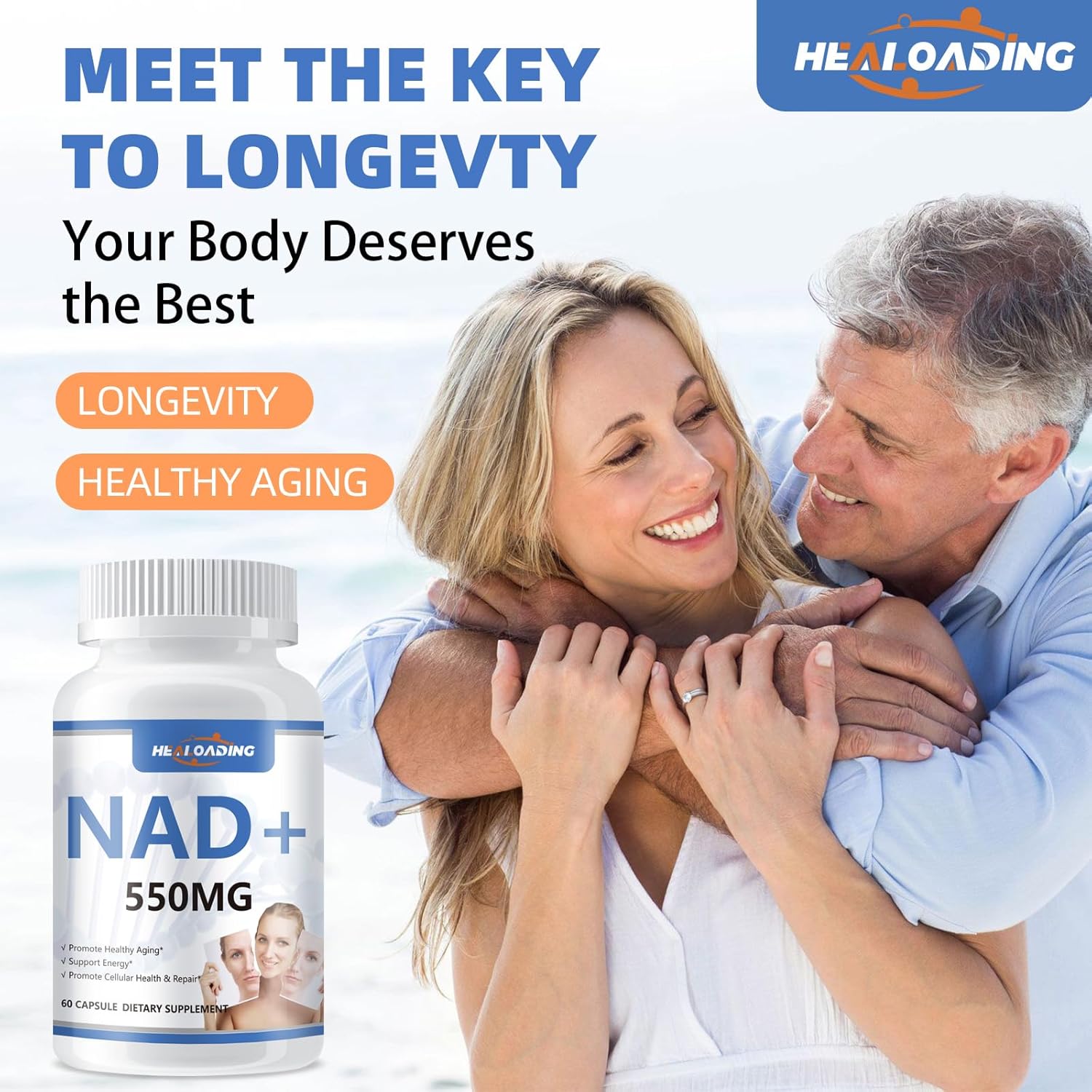 Women's Liposomal NAD+ Supplement with Resveratrol 550MG - Cellular Repair, Energy, and Aging Support