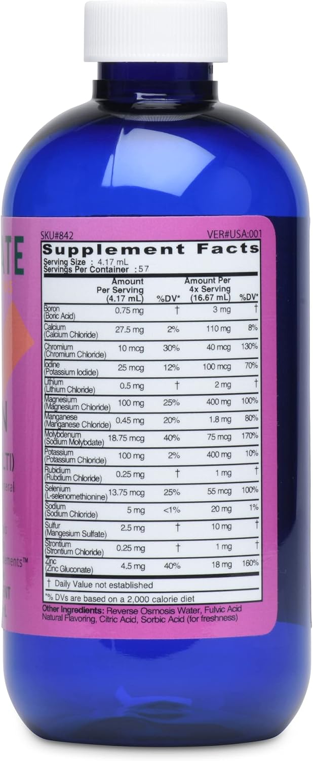 Women's Liquid Ionic Multi Mineral Supplement - Vegan, 15 Different Minerals (8 oz) by Good State Ionic Woman