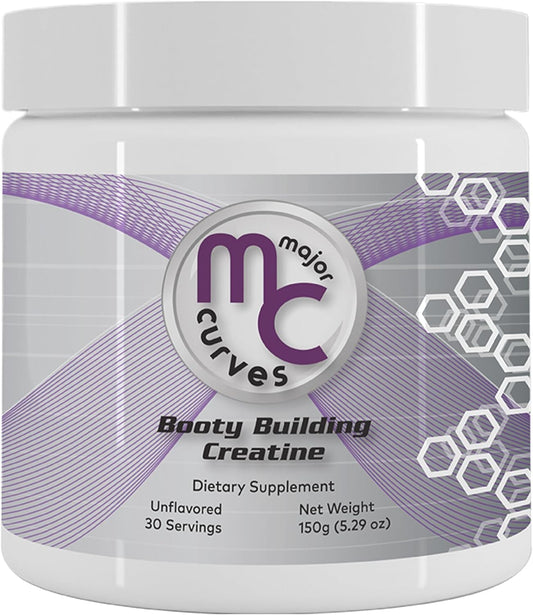 Women's Major Curves Booty Building Creatine Powder - Micronized Monohydrate for Maximum Absorption - Unflavored Peach Builder