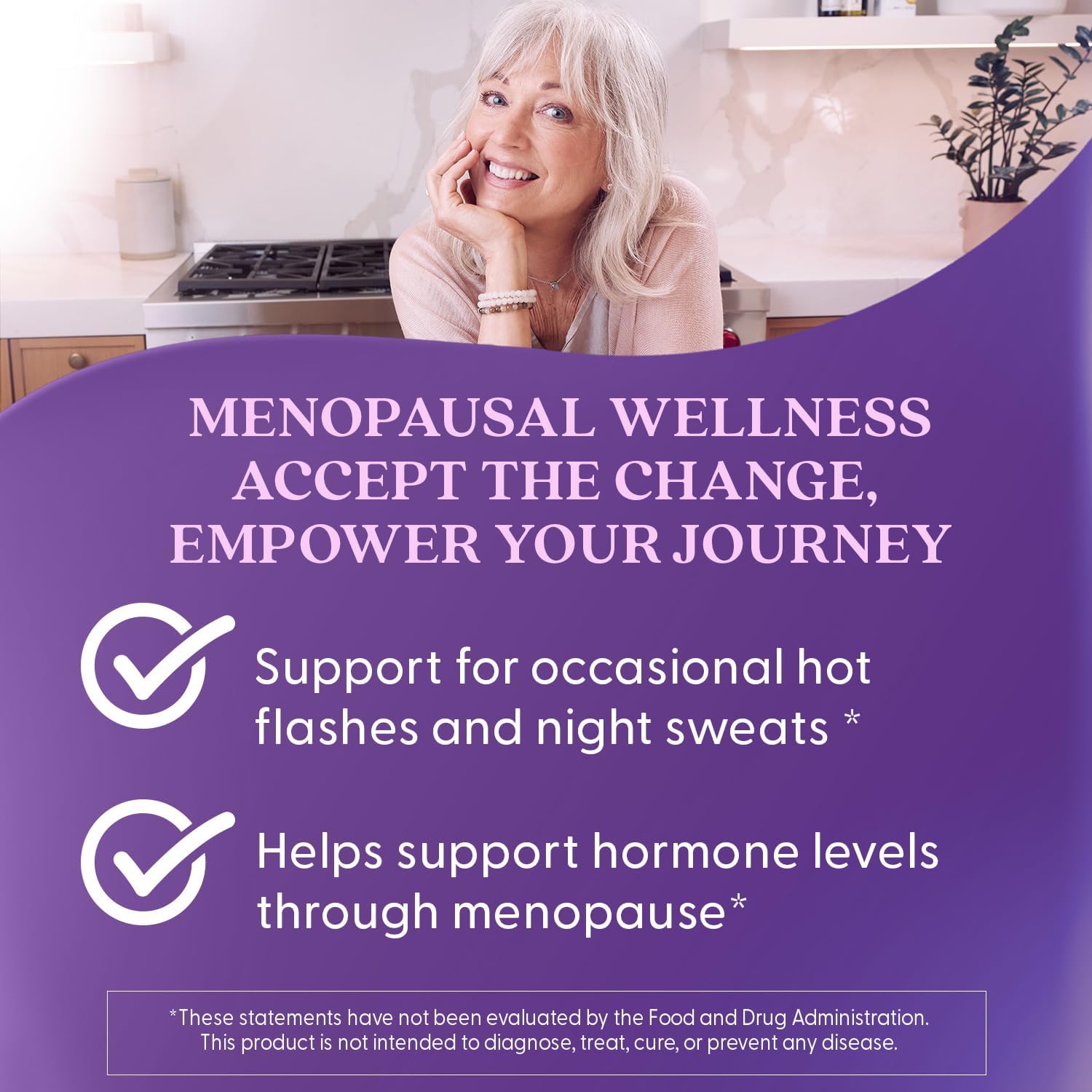 Women's Menopause Support Capsules - Natural Multi-Symptom Relief, Non-GMO, Gluten-Free, Vegan Formula, 30 Count