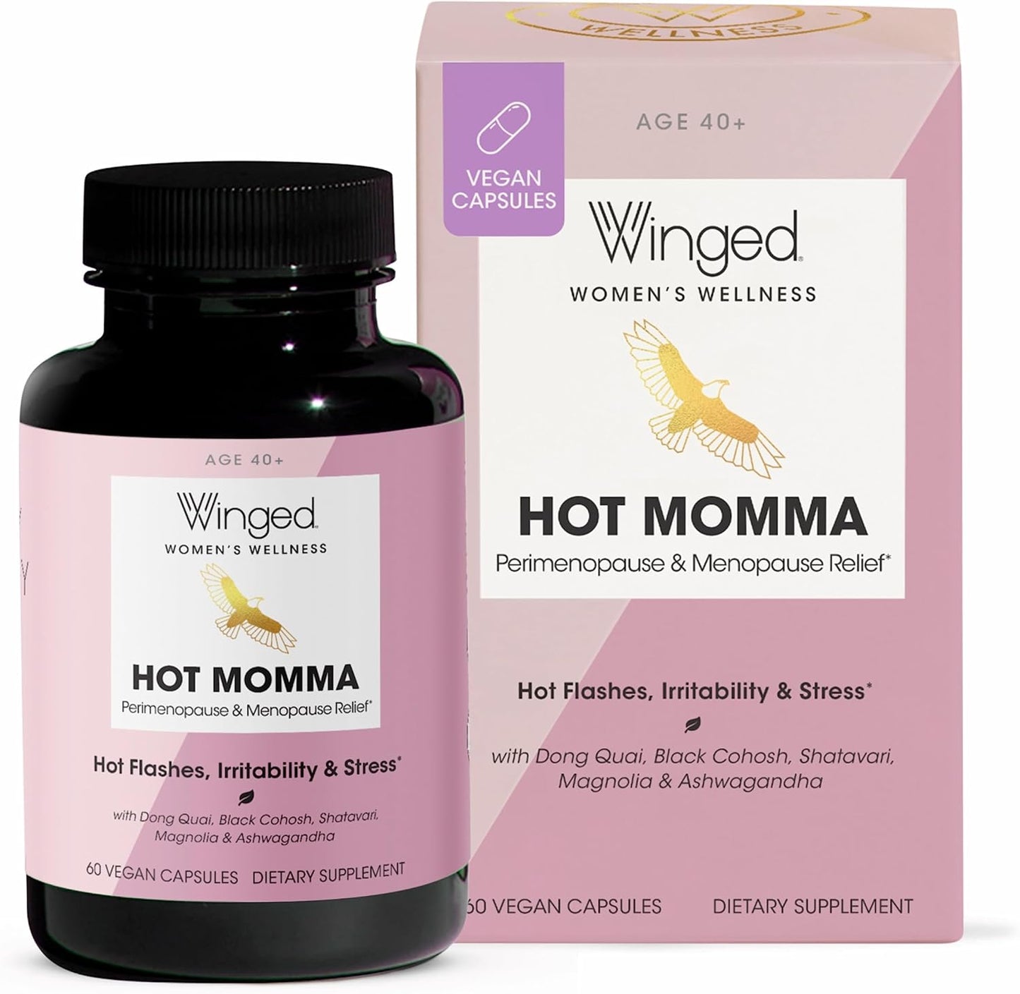 Women's Menopause Support Capsules | Hormone Balance, Hot Flashes, Night Sweats | Chaste Tree, Dong Quai, Black Cohosh | 60ct