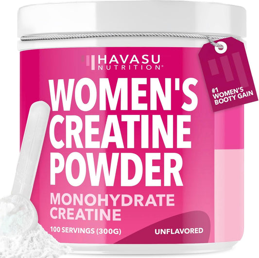Women's Micronized Creatine Monohydrate Powder - Energy & Muscle Support - 3g Per Serving - Unflavored Vegan Blend - 100 Servings