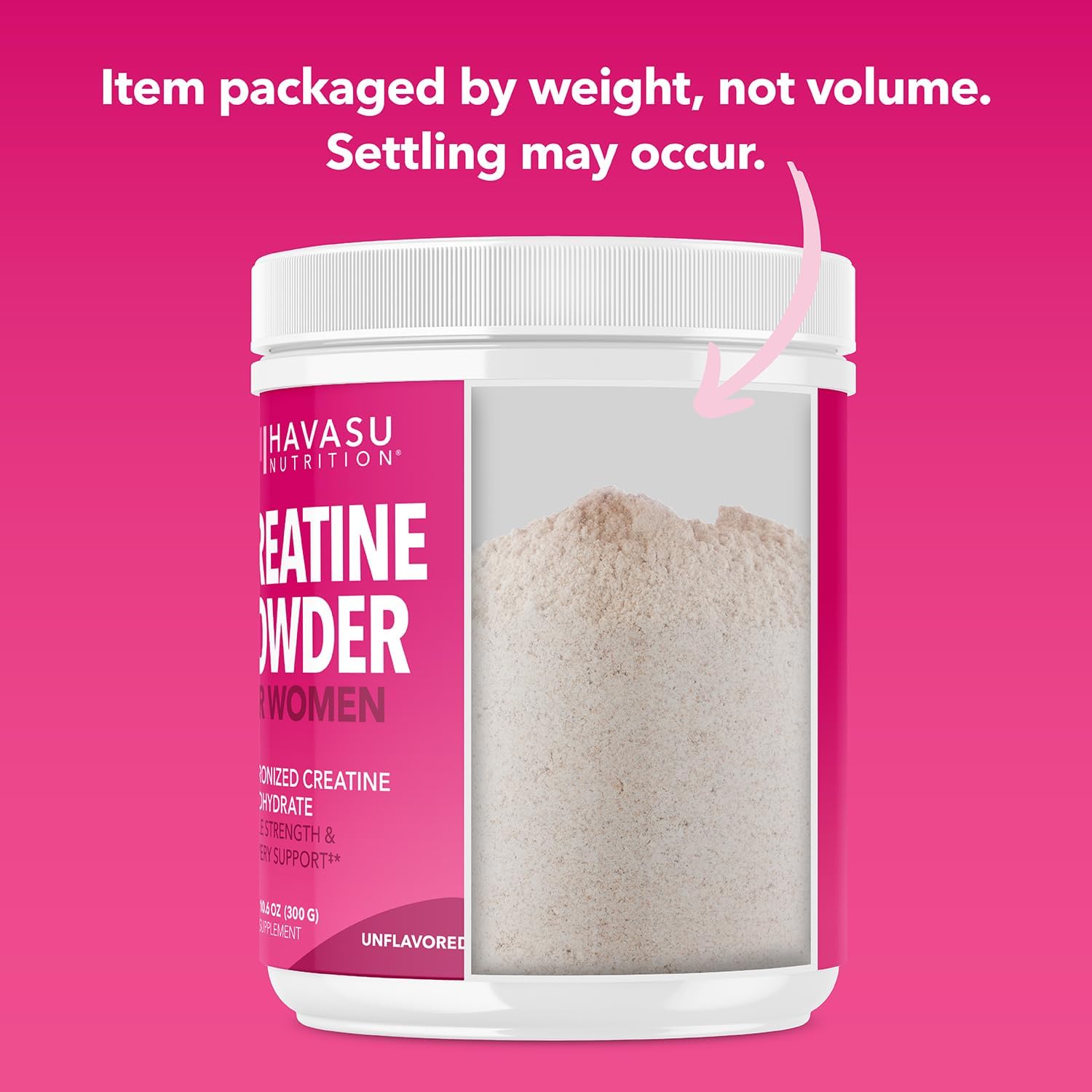 Women's Micronized Creatine Monohydrate Powder - Energy & Muscle Support - 3g Per Serving - Unflavored Vegan Blend - 100 Servings