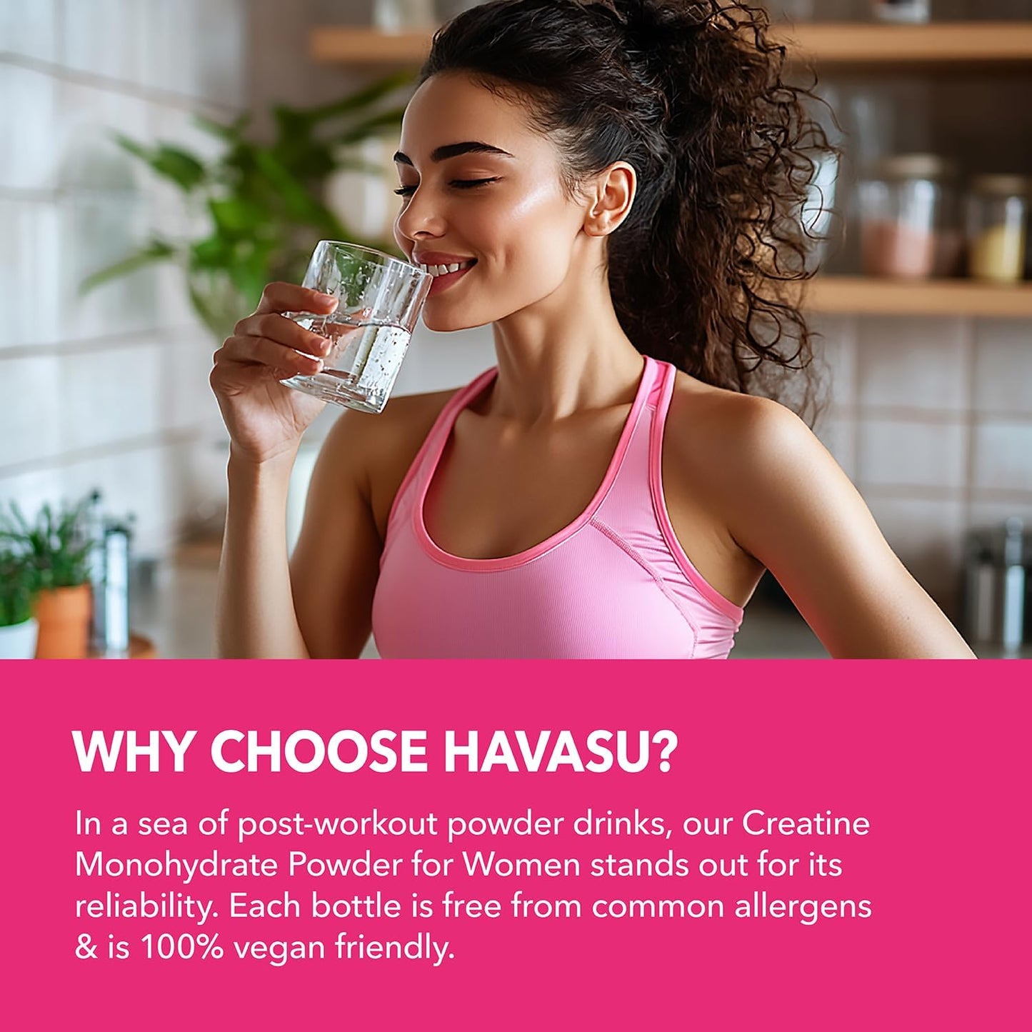Women's Micronized Creatine Monohydrate Powder - Energy & Muscle Support - 3g Per Serving - Unflavored Vegan Blend - 100 Servings