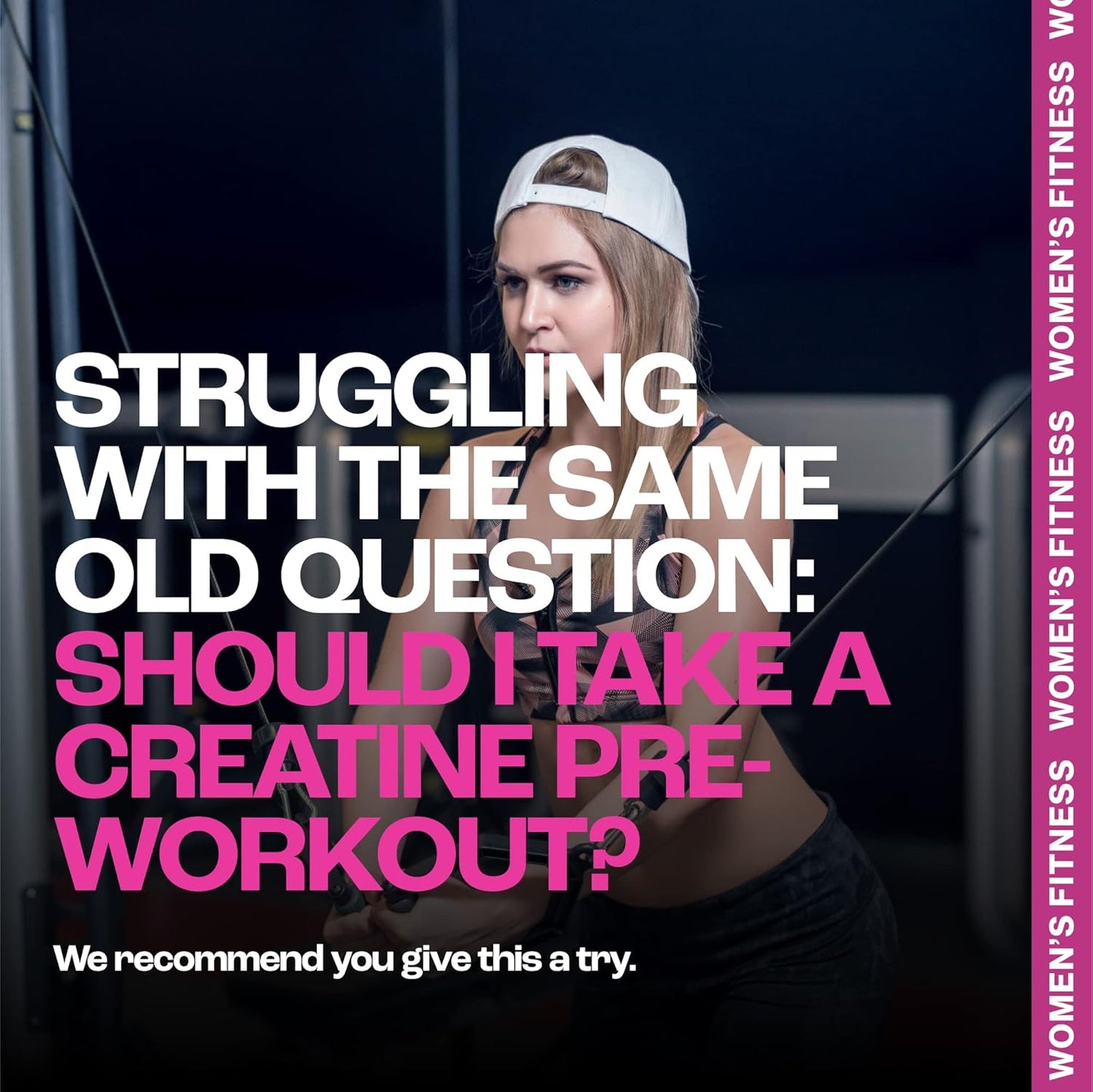 Women's MMUSA Creatine: Boost Energy, Burn Fat, Build Muscle Tone for Aerobics, Cycling, Running & Stamina - Cherry Flavor