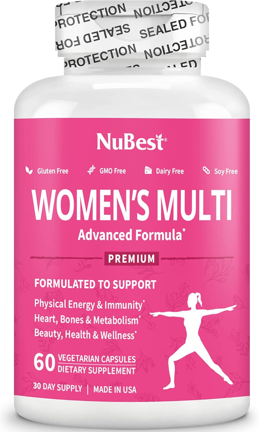 Women's Multi 18+ 39-in-1 Capsules with Horny Goat Weed, Maca, and Cranberry - Supports Women's Health - 60 Vegan Capsule Supplement