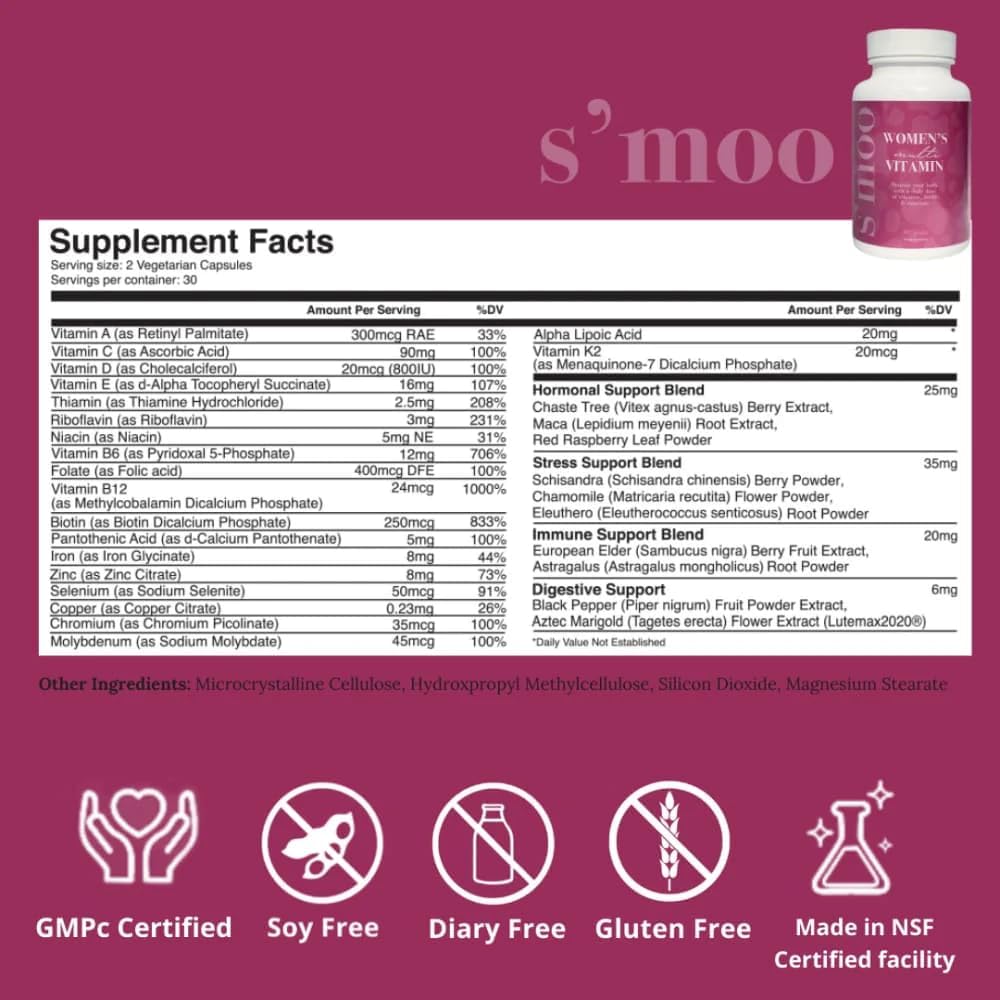 Women's Multivitamin for PCOS & Hormone Balance | Fertility & Ovulation Support (30 Servings)