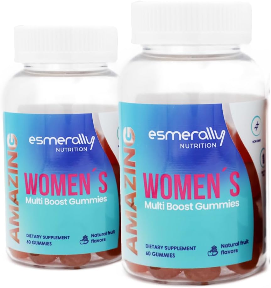 Women's Multivitamin Gummies - 240 Count - Natural Fruit Flavor - Gluten Free & Non GMO - 2 Bottle Pack