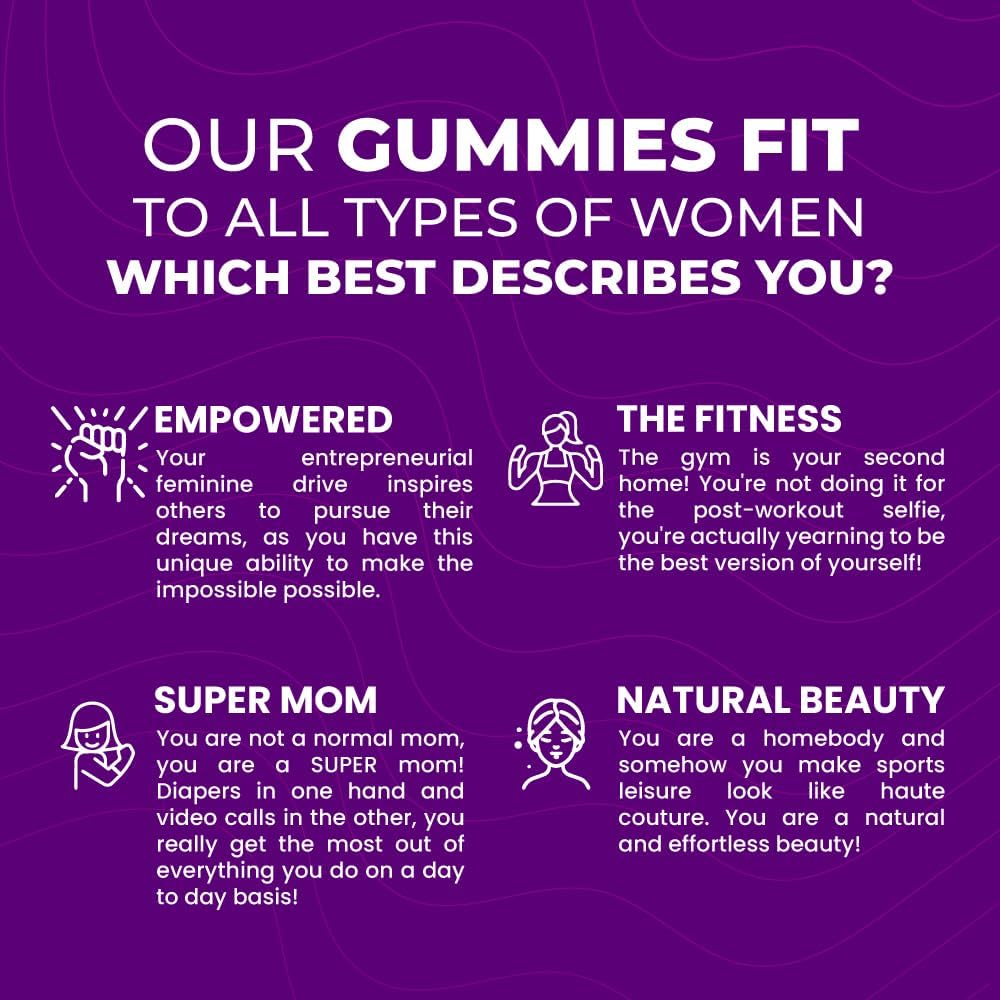 Women's Multivitamin Gummies - 240 Count - Natural Fruit Flavor - Gluten Free & Non GMO - 2 Bottle Pack