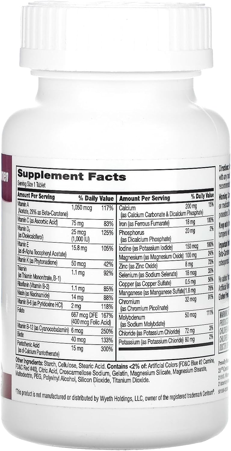 Women's Multivitamin Tablets - 21st Century Sentry, 120 Count