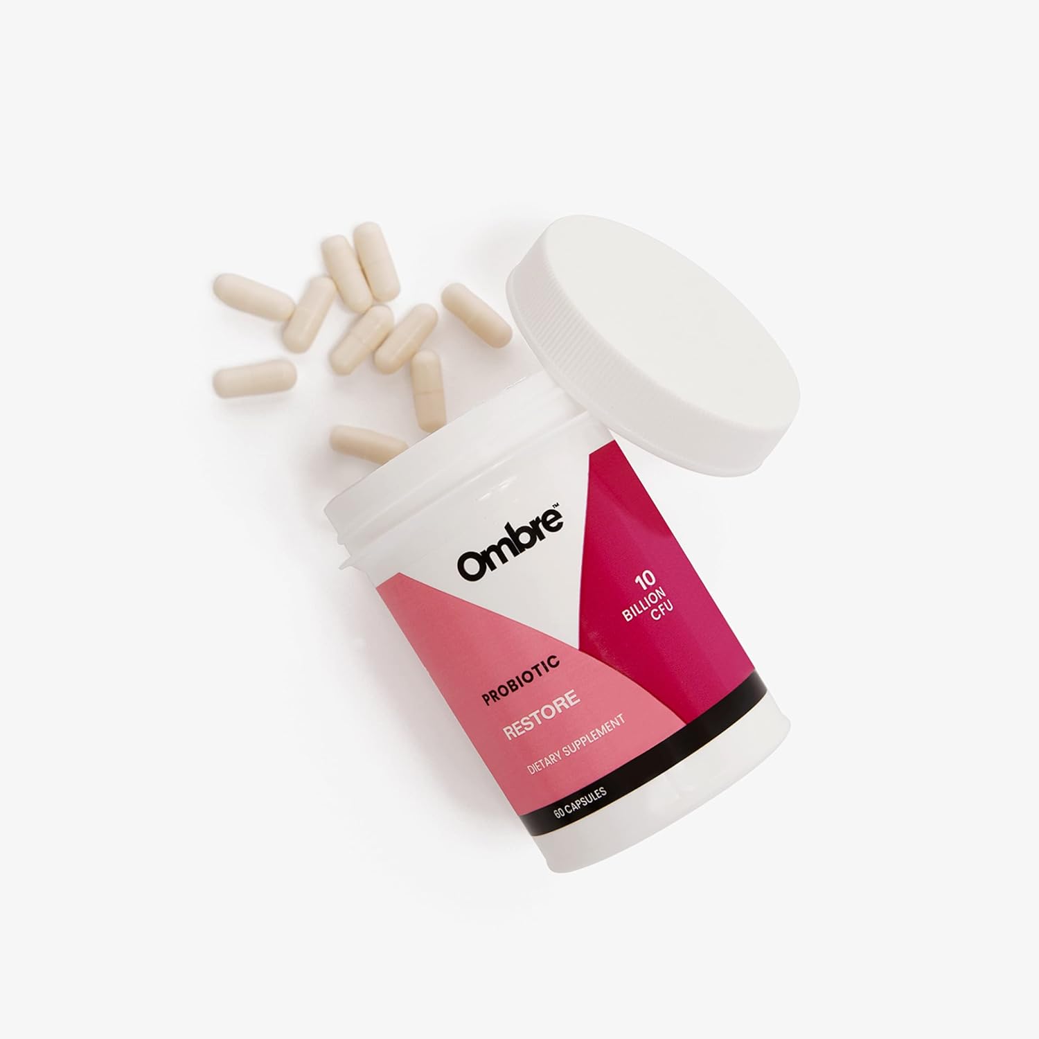 Women's Ombre Restore Probiotics: Daily Gut Health Supplement with 10 Billion CFU, Supports Vaginal, Digestive, Urinary Tract, & Immune Health - 30 Servings