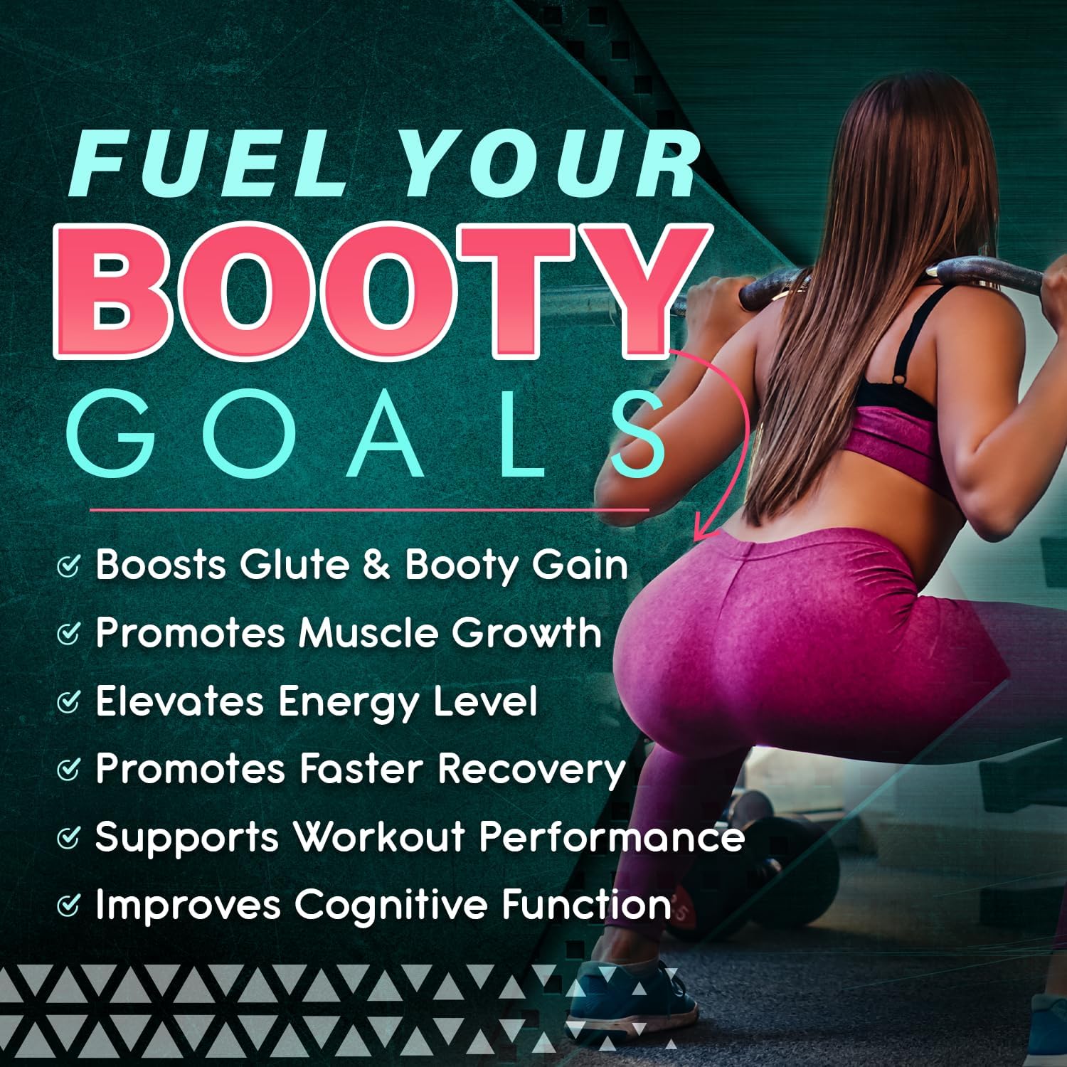 Women's Optimized 5000mg Creatine Monohydrate Powder with Collagen and BCAAs - Lean Muscle, Recovery, Energy - Made in USA