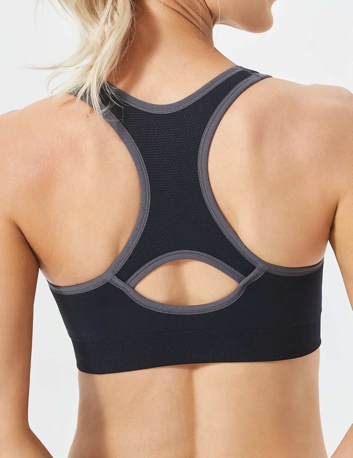 Women's Padded Racerback Sports Bras - Seamless High Impact Support for Yoga, Gym, Workout