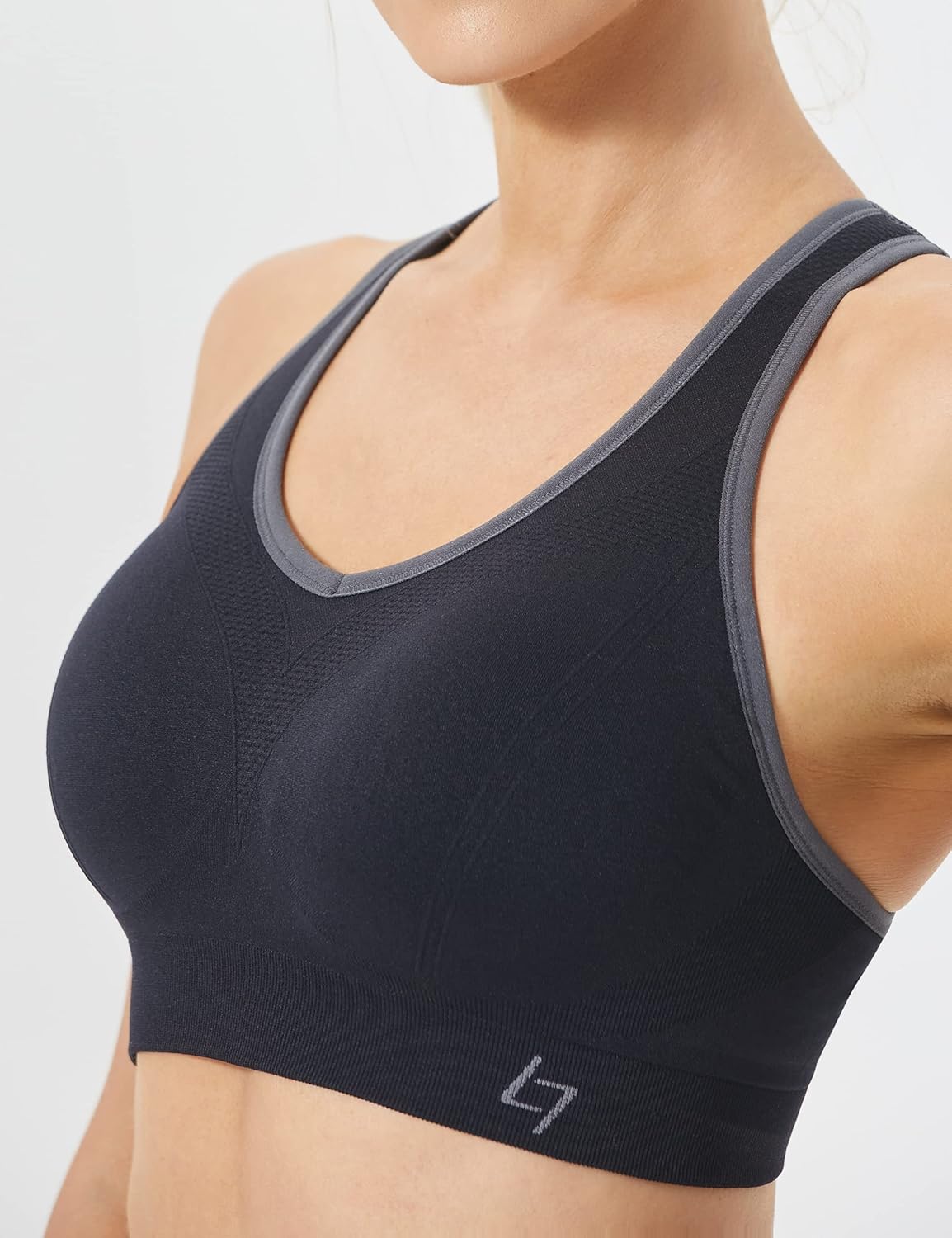 Women's Padded Racerback Sports Bras - Seamless High Impact Support for Yoga, Gym, Workout