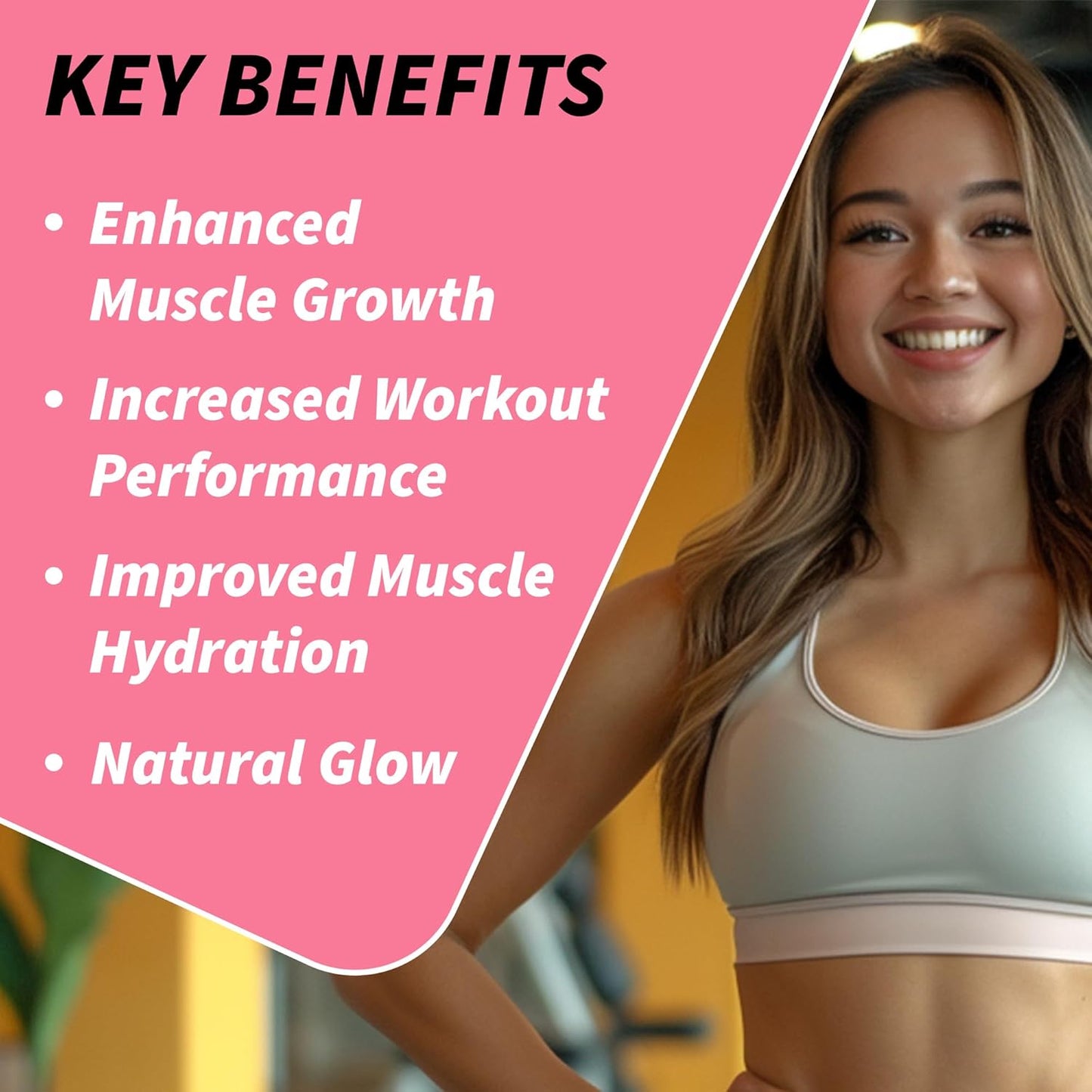 Women's Peach Pump Creatine Powder - Booty Builder Supplement for Women - 70 Servings, Unflavored