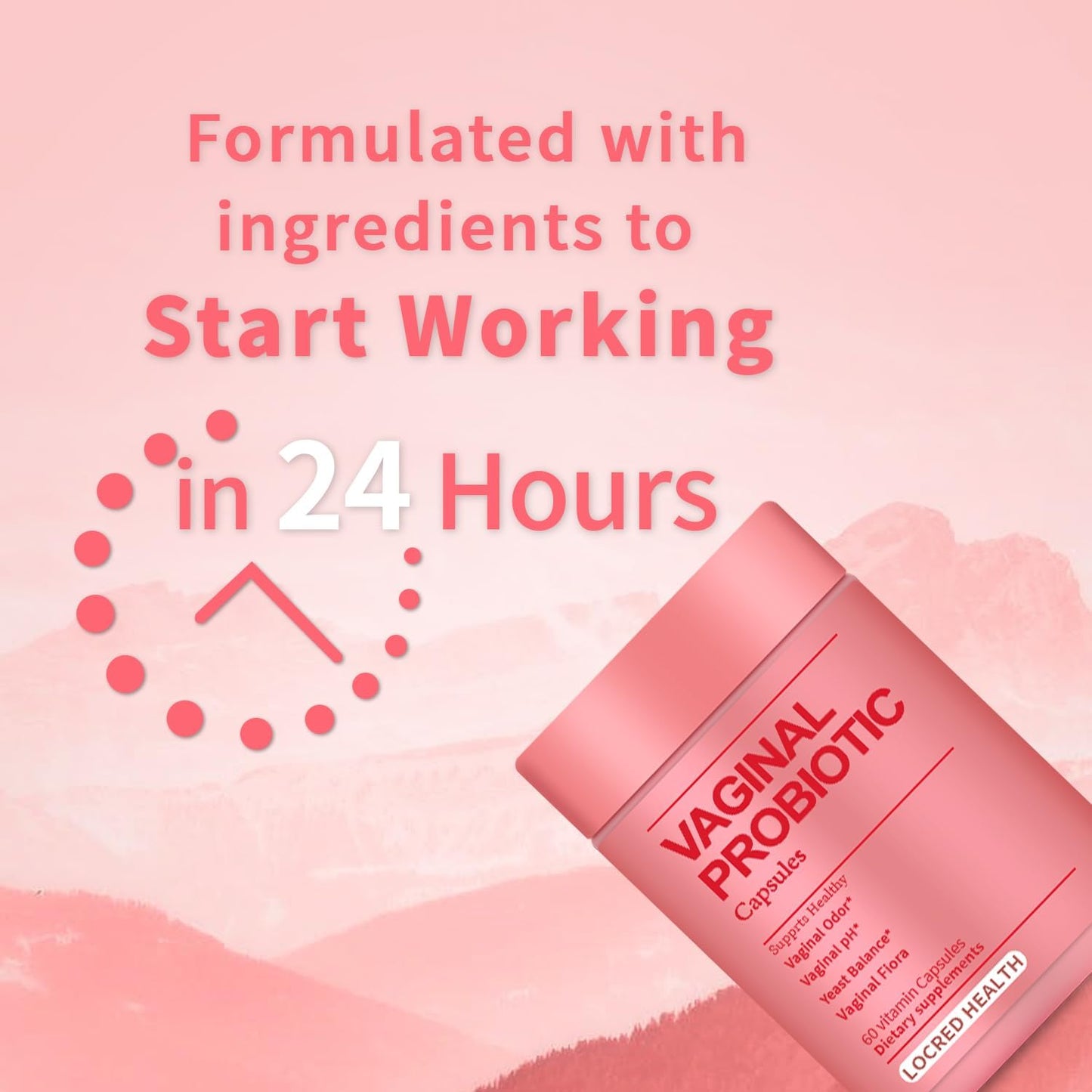 Women's Probiotic Blend for PH Balance, Digestive & Immune Health - 4 Strains, Supports Vaginal Flora & Odor - 60 Ct