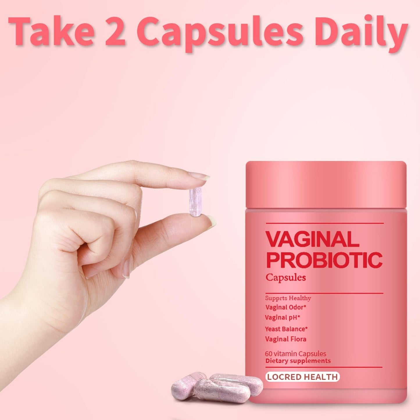 Women's Probiotic Blend for PH Balance, Digestive & Immune Health - 4 Strains, Supports Vaginal Flora & Odor - 60 Ct