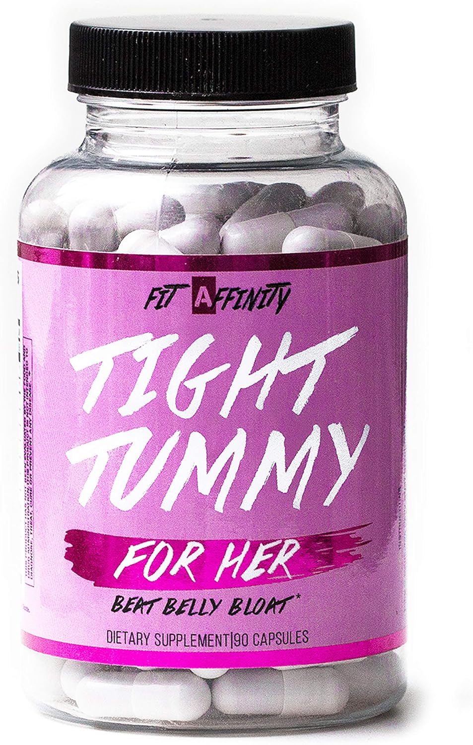 Women's Probiotic Dietary Supplement for Bloating Relief & Digestive Health - Fit Affinity Tight Tummy (90 Capsules)
