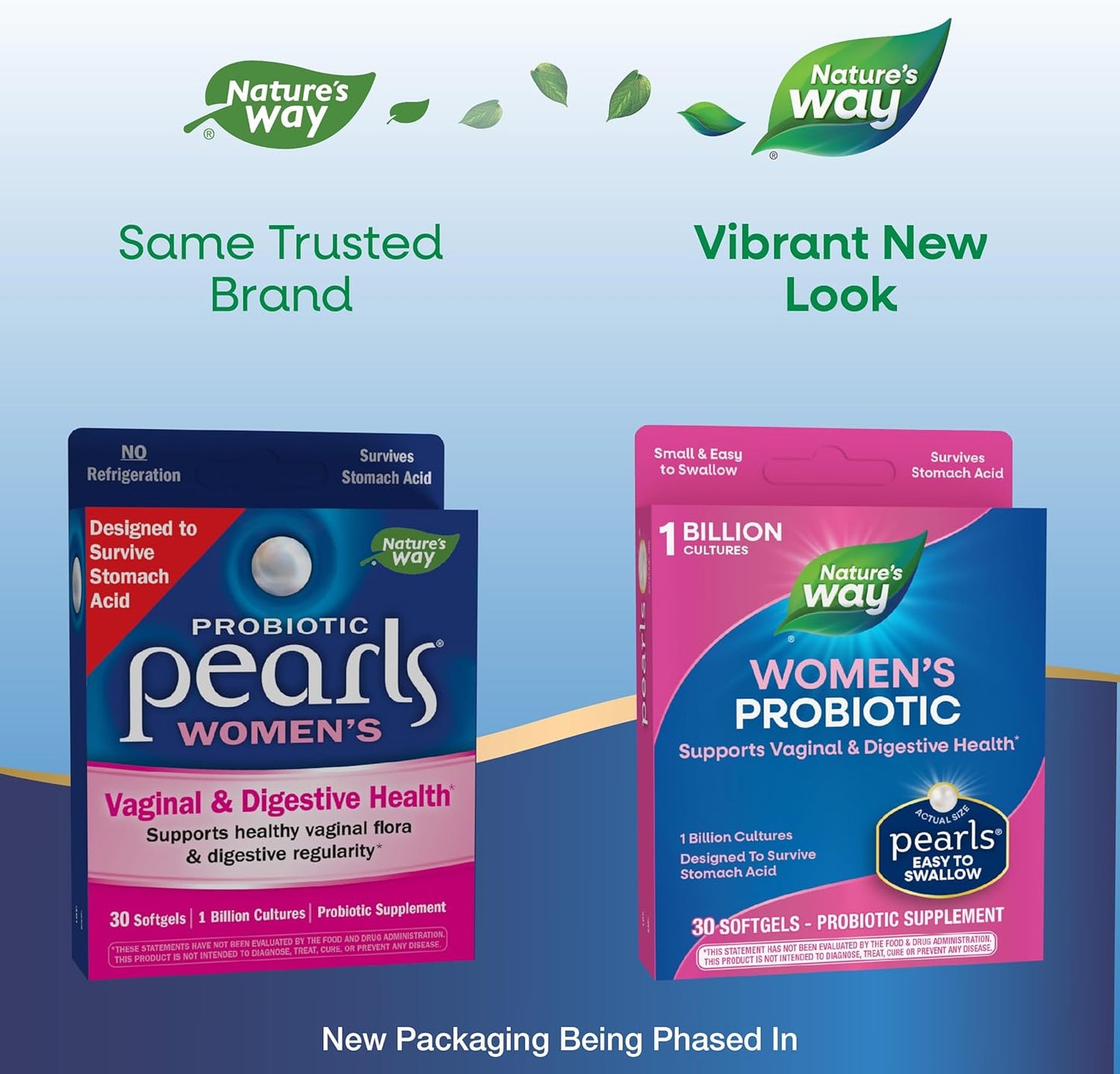 Women's Probiotic Pearls for Vaginal and Digestive Health - 1 Billion Live Cultures - No Refrigeration Needed - 30 Softgels