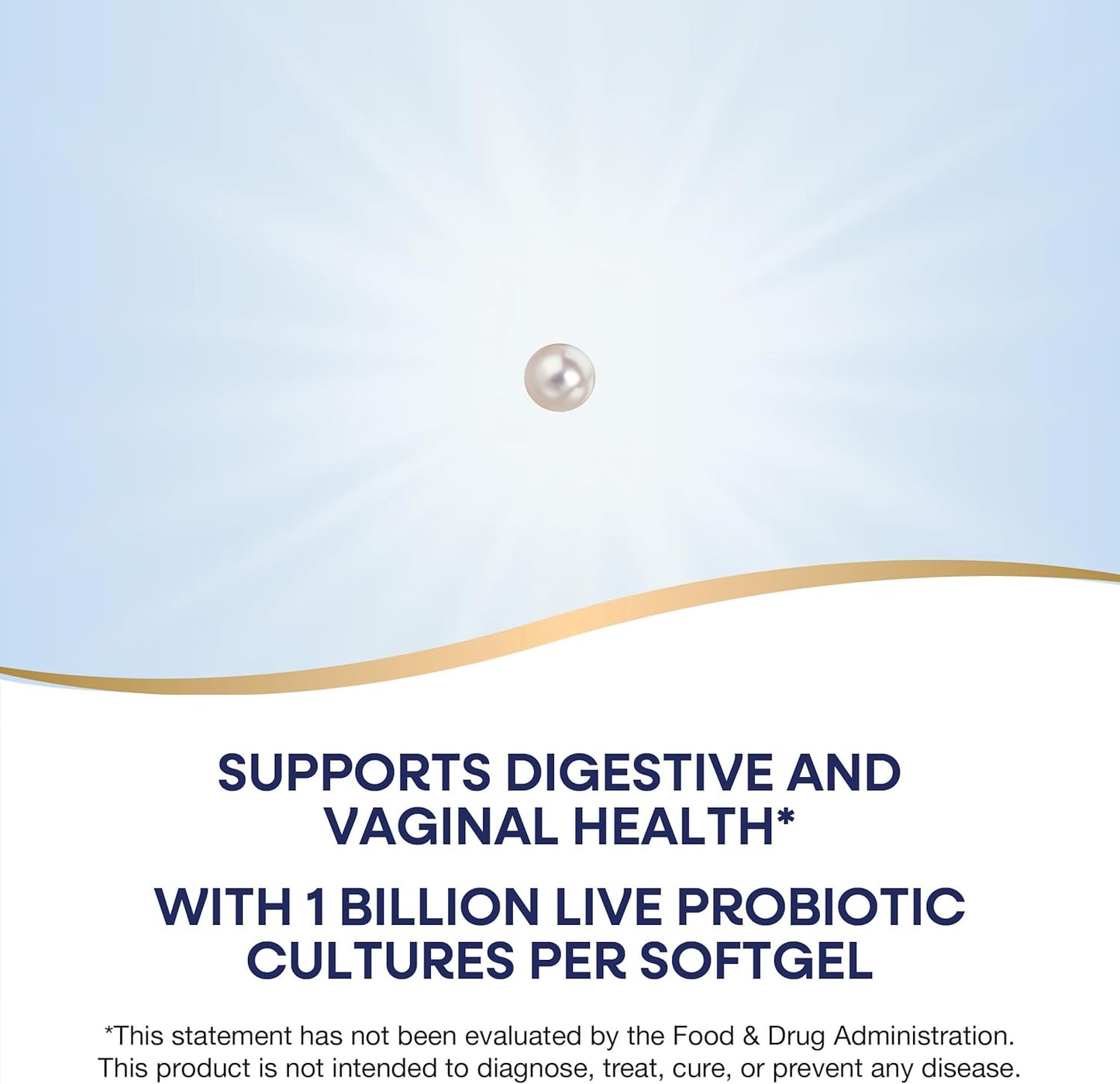 Women's Probiotic Pearls for Vaginal and Digestive Health - 1 Billion Live Cultures - No Refrigeration Needed - 30 Softgels