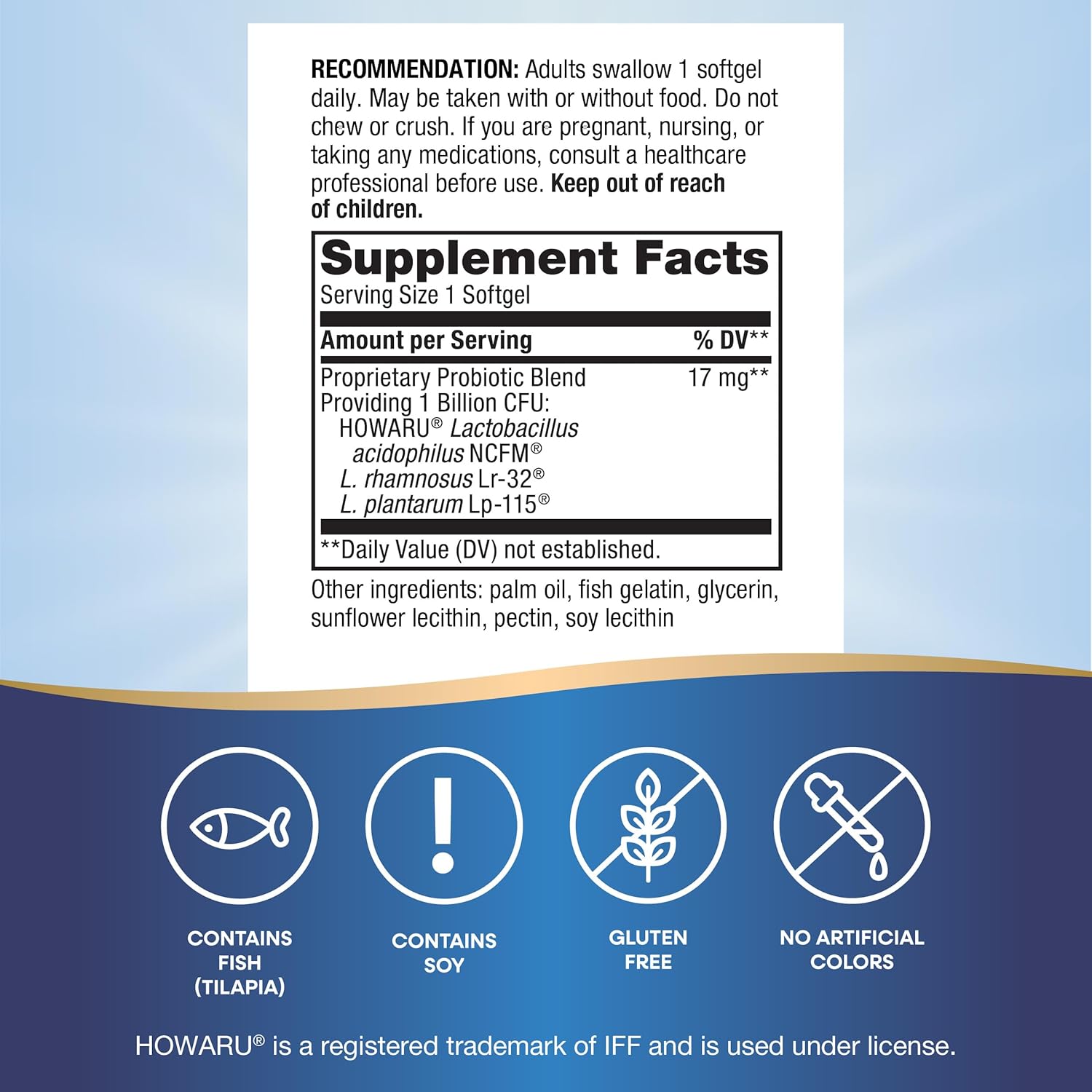 Women's Probiotic Pearls for Vaginal and Digestive Health - 1 Billion Live Cultures - No Refrigeration Needed - 30 Softgels