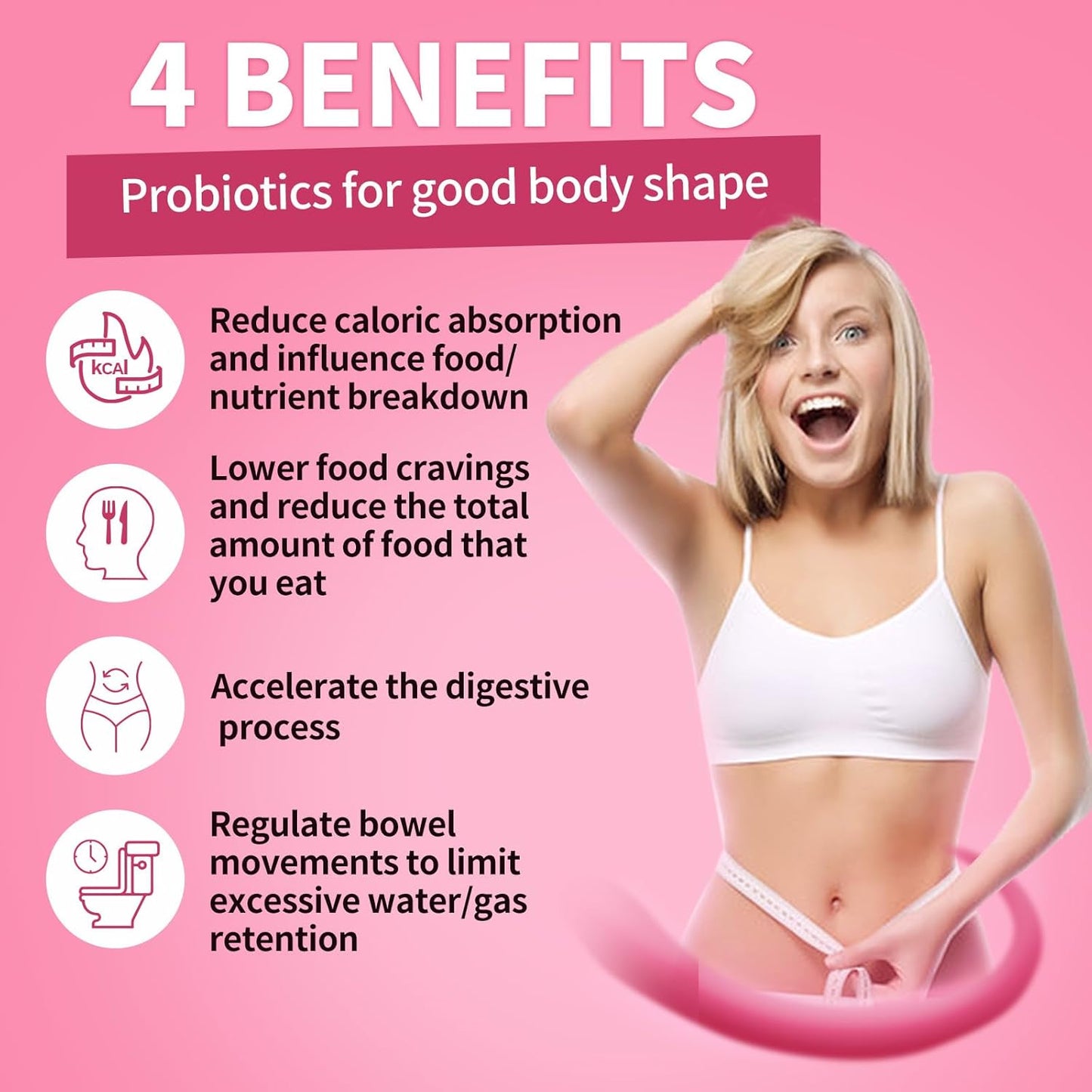 Women's Probiotic Powder Supplement with Prebiotics for Digestive Health - 30 Stick Packs for Immune Support