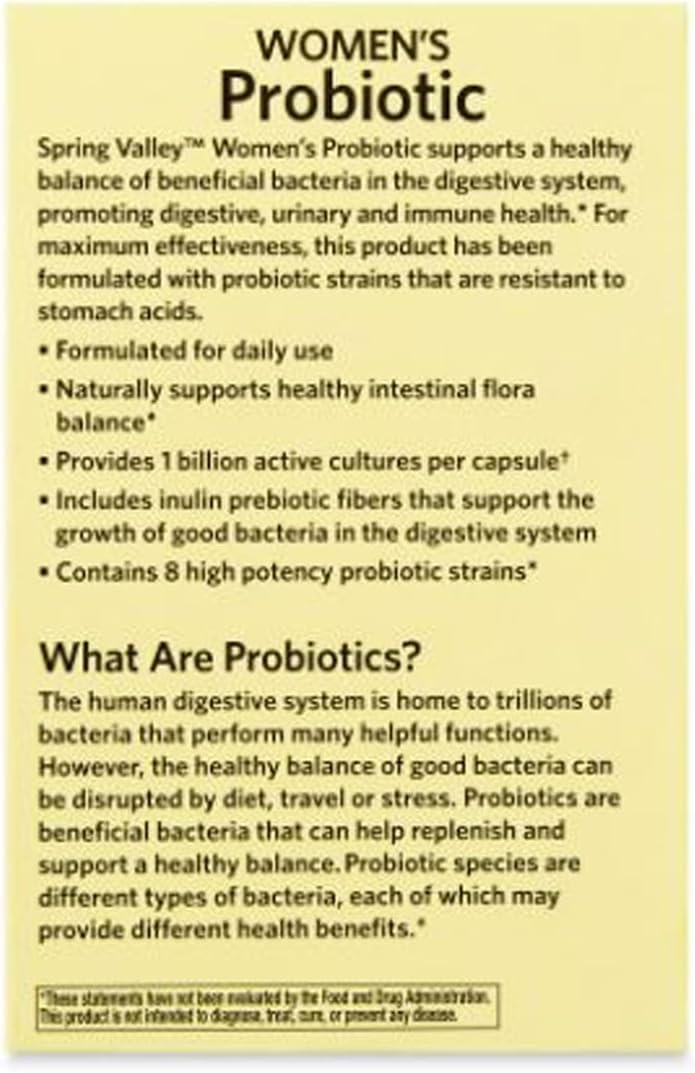 Women's Probiotic Supplement, 30 Count - High-Quality Care for Digestive Health