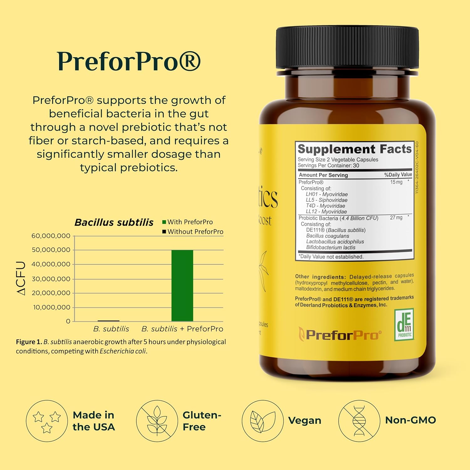 Women's Probiotic Supplement for Vaginal Health with Bacillus Coagulans - 60 Capsules, 4.4 Billion CFUs - Supports pH Balance, Odor Control, and Yeast Infections