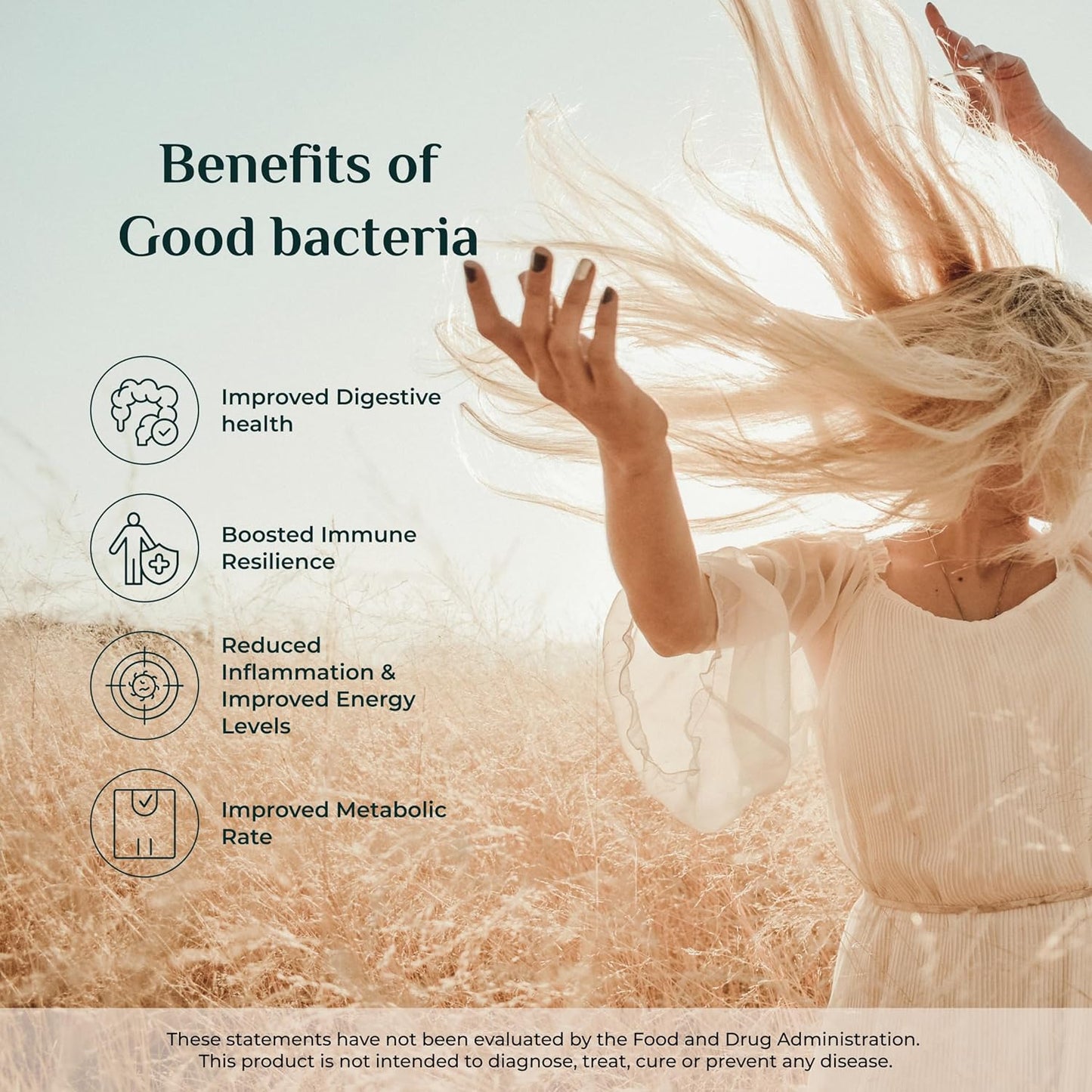 Women's Probiotic Supplement for Vaginal Health with Bacillus Coagulans - 60 Capsules, 4.4 Billion CFUs - Supports pH Balance, Odor Control, and Yeast Infections