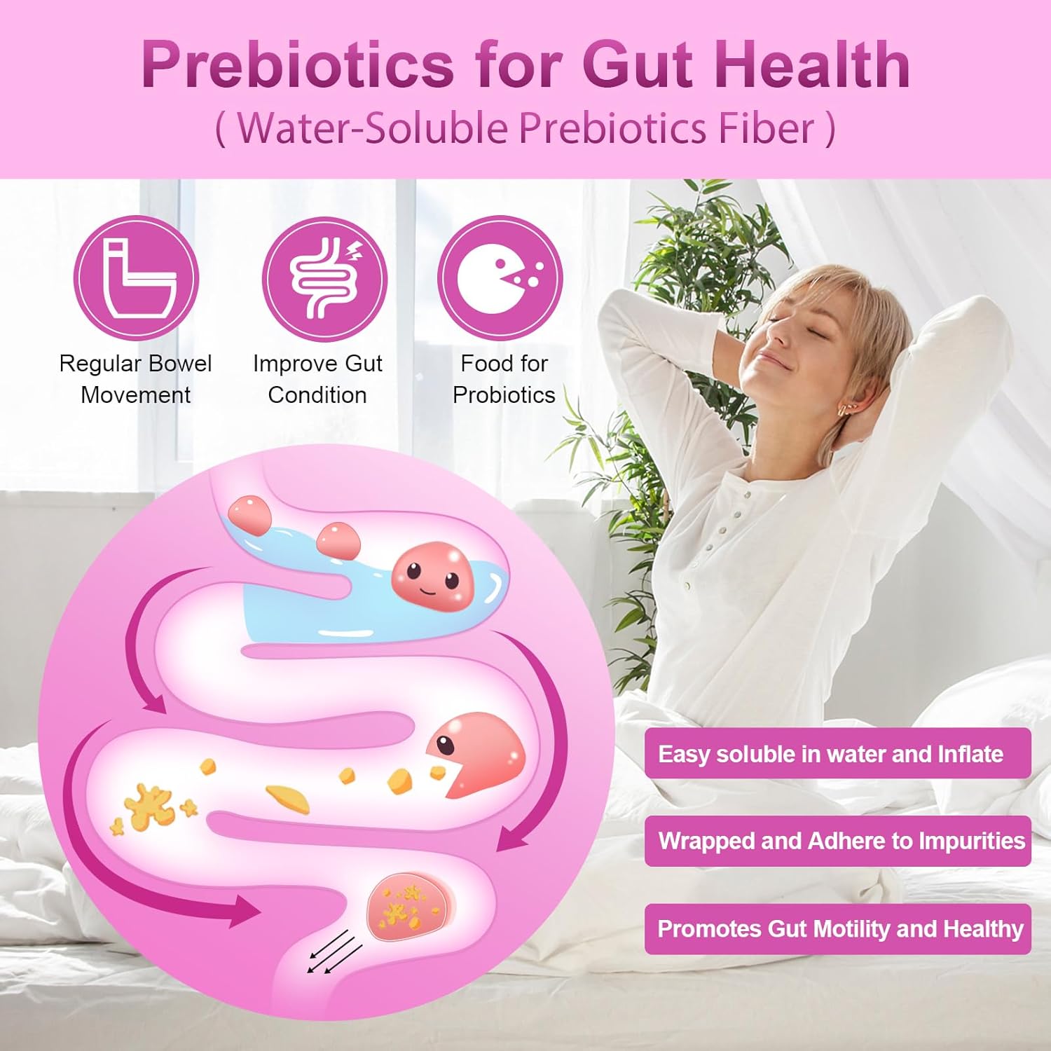 Women's Probiotic with 100 Billion CFUs, Digestive Enzymes, Prebiotics, Cranberry, pH Balance - 90 Capsules