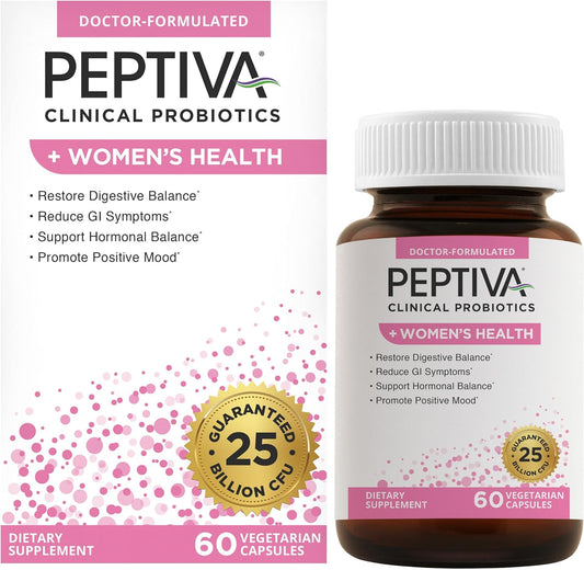 Women's Probiotic with 25 Billion CFU for Digestive Health - Multi-Strain Probiotic with Lactobacillus Acidophilus and Bifidobacterium - 60 Vegetarian Capsules
