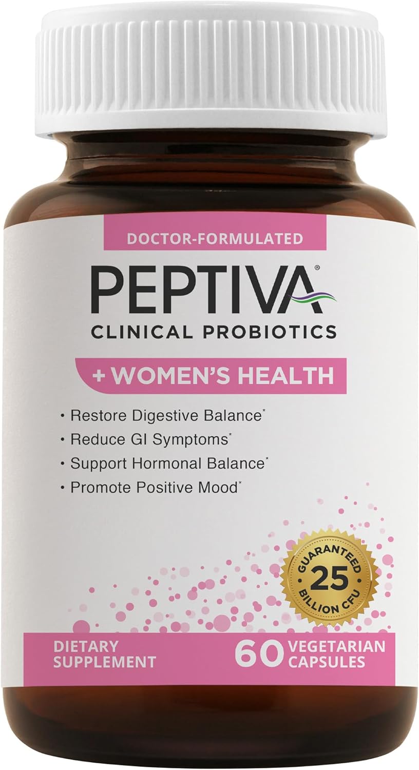 Women's Probiotic with 25 Billion CFU for Digestive Health - Multi-Strain Probiotic with Lactobacillus Acidophilus and Bifidobacterium - 60 Vegetarian Capsules