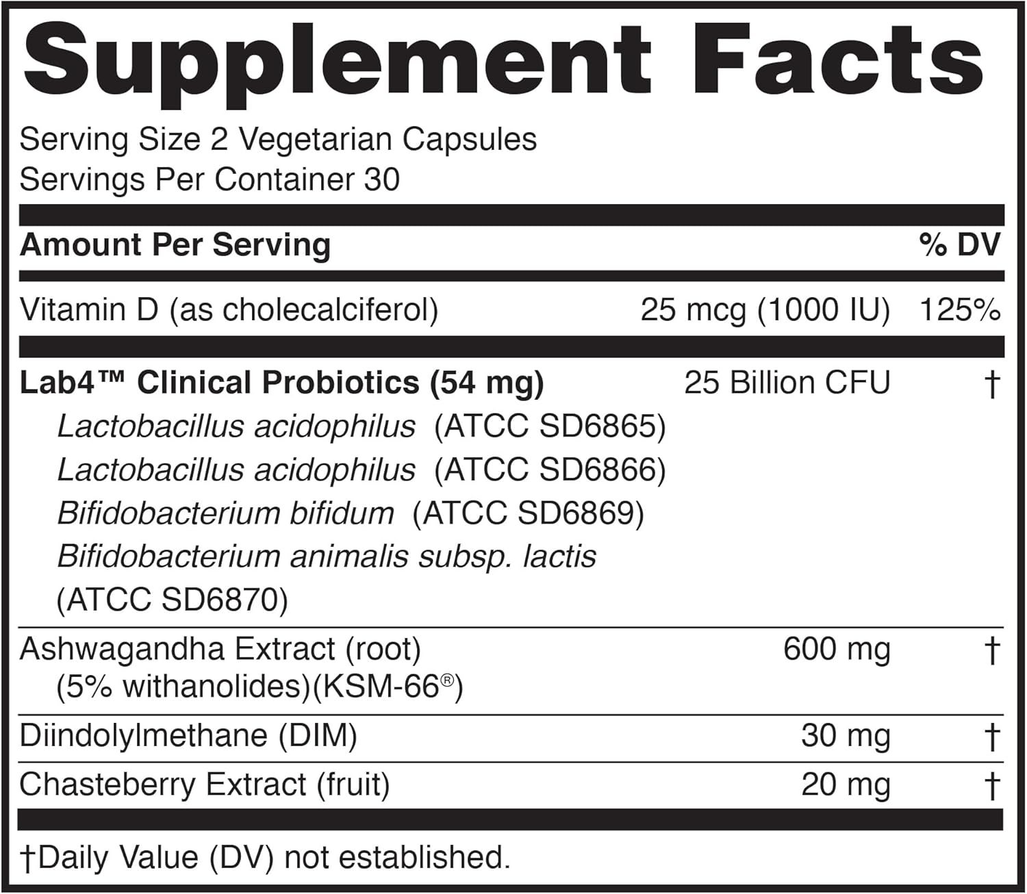 Women's Probiotic with 25 Billion CFU for Digestive Health - Multi-Strain Probiotic with Lactobacillus Acidophilus and Bifidobacterium - 60 Vegetarian Capsules