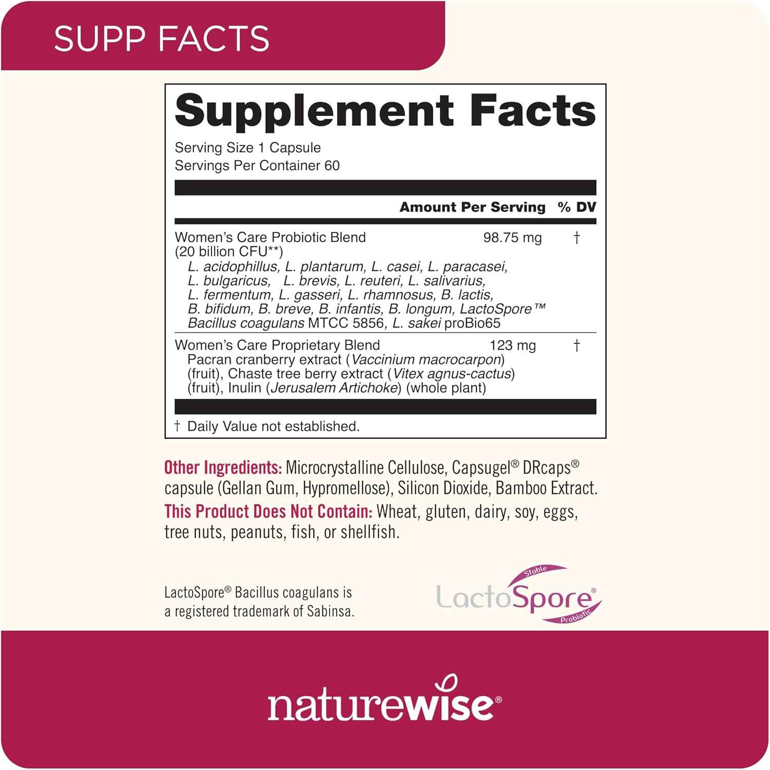 Women's Probiotic with Prebiotics, Cranberry & 18 Unique Strains - 20 Billion CFU - 60 Capsules - Vaginal, PH Balance, Digestive & Urinary Tract Support - 2-Month Supply