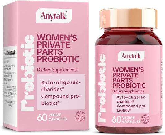Women's Probiotic with Prebiotics & Lactobacillus Blend - Supports Vaginal pH Balance, Health Flora, 60 Capsules